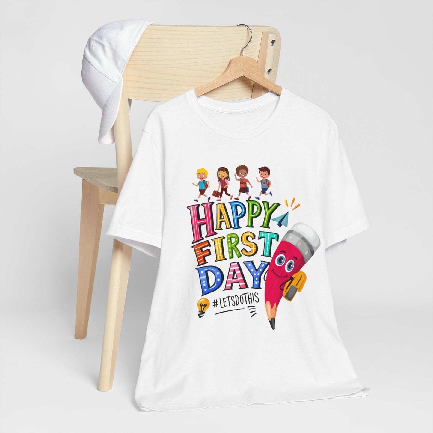 Happy First day T-Shirt, Hello Teacher T-Shirt, Back To School T-Shirt, Teach Love Inspire Teacher Shirt, Teacher Back To school unisex jersey short sleeve.First Day Vibes T-Shirt.