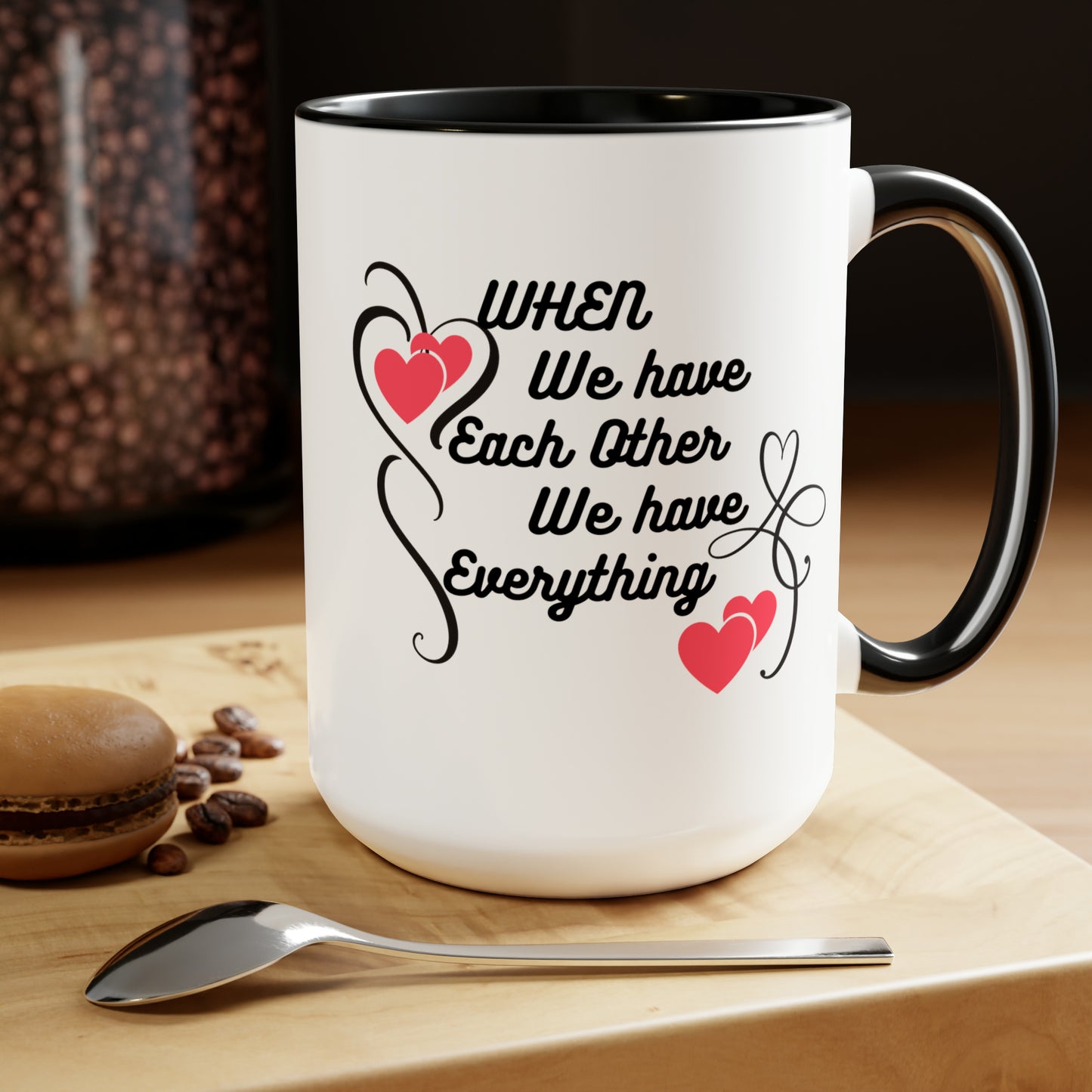 Happy valentines day Two-Tone Coffee Mugs, 15oz