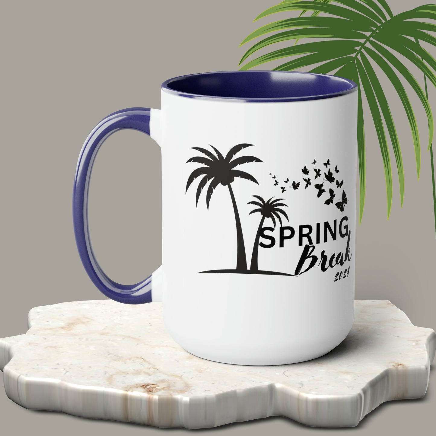 Spring Break 2024 Two-Tone Coffee Mugs, 15oz