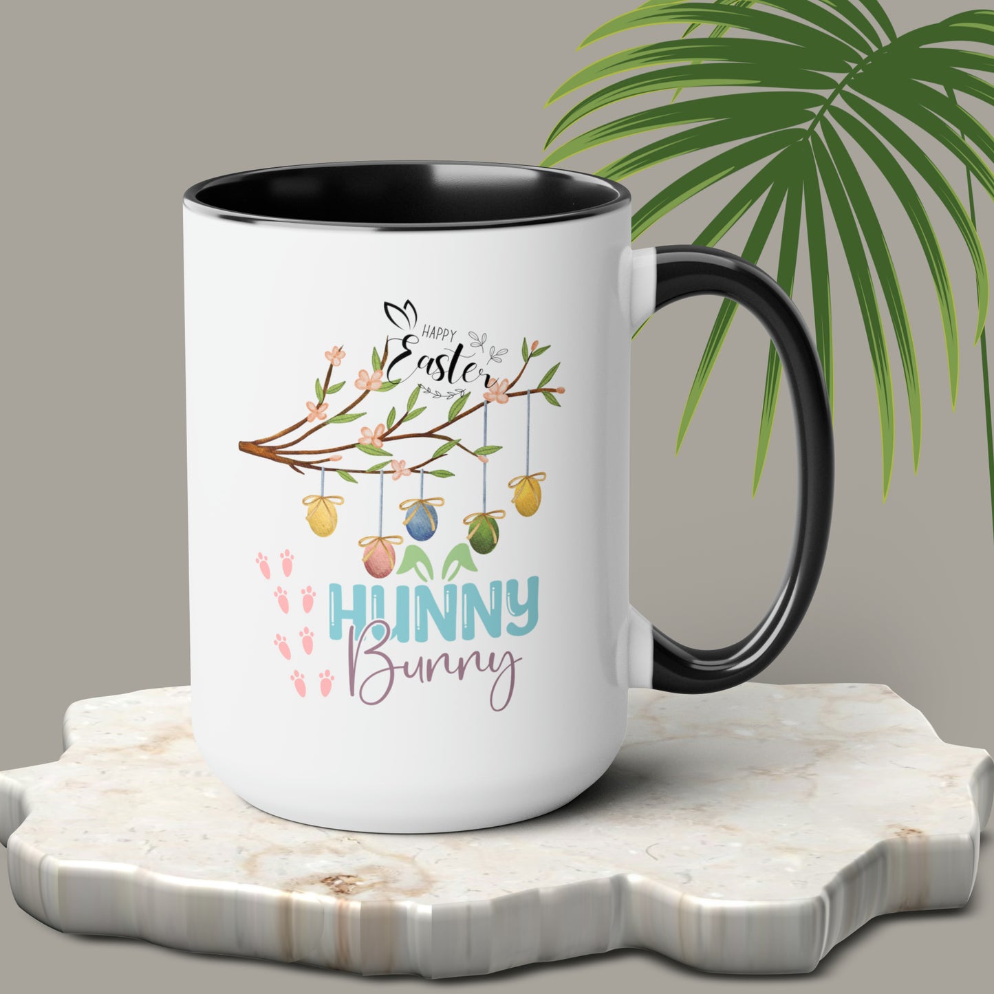 Hunny Bunny Two-Tone Coffee Mugs, 15oz