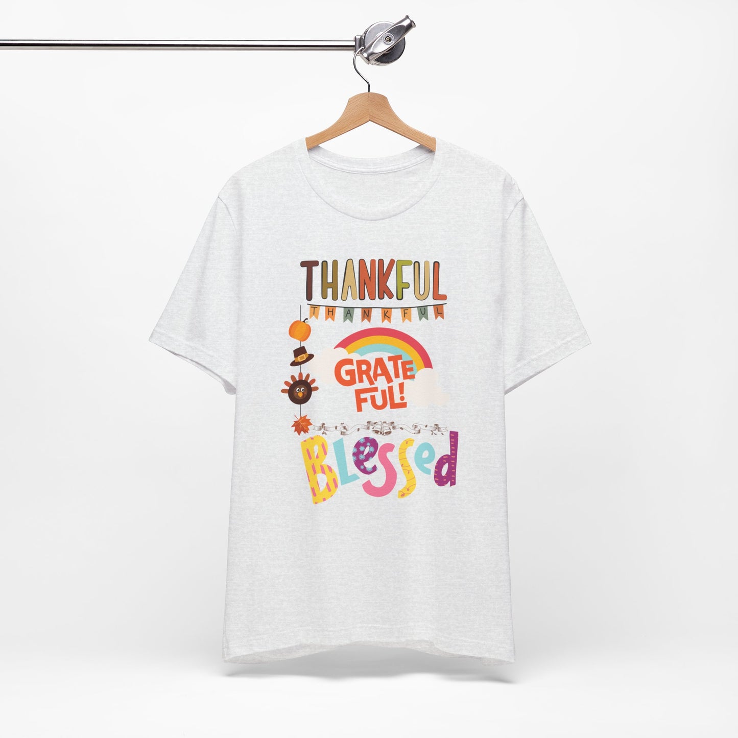 Thankful Grateful Blessed T-shirt, Happy Thanksgiving T-shirt, Happy thanksgiving 2024 T-shirt, Thanksgiving Gift,Turkey Shirt, Family Thanksgiving, Holiday Outfit.