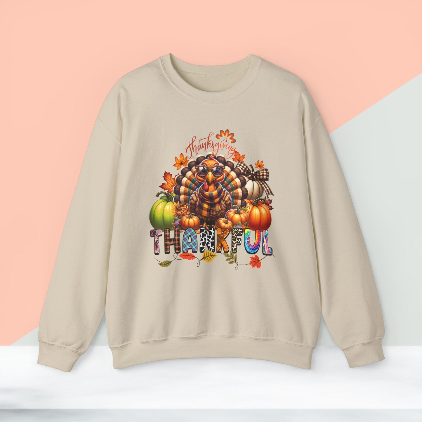 HappyThanksgiving Day Sweatshirt - Unisex Heavy Blend, Happy Thanksgiving2024 Sweatshirt, Thanksgiving Gift, Festive Sweatshirt.