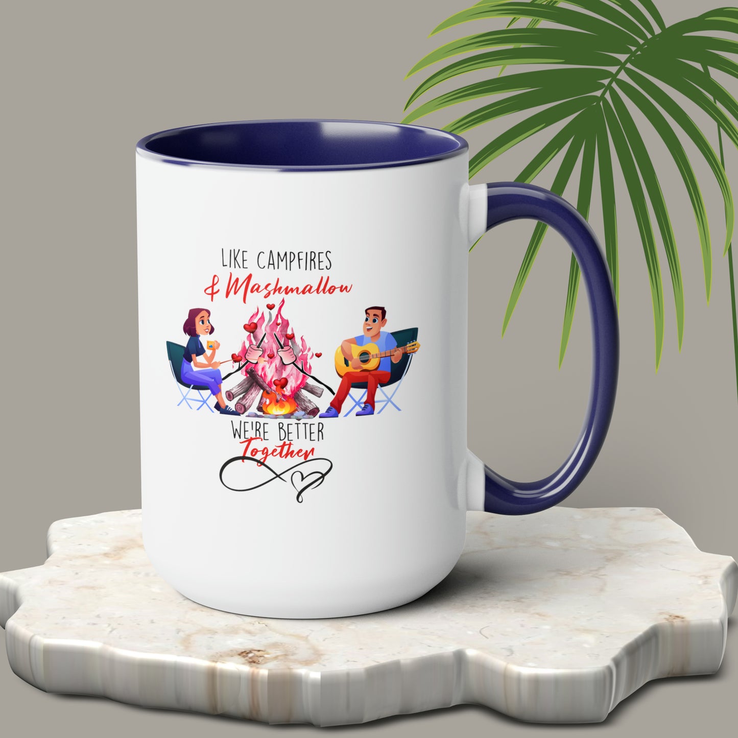 Happy valentines day Two-Tone Coffee Mugs, 15oz