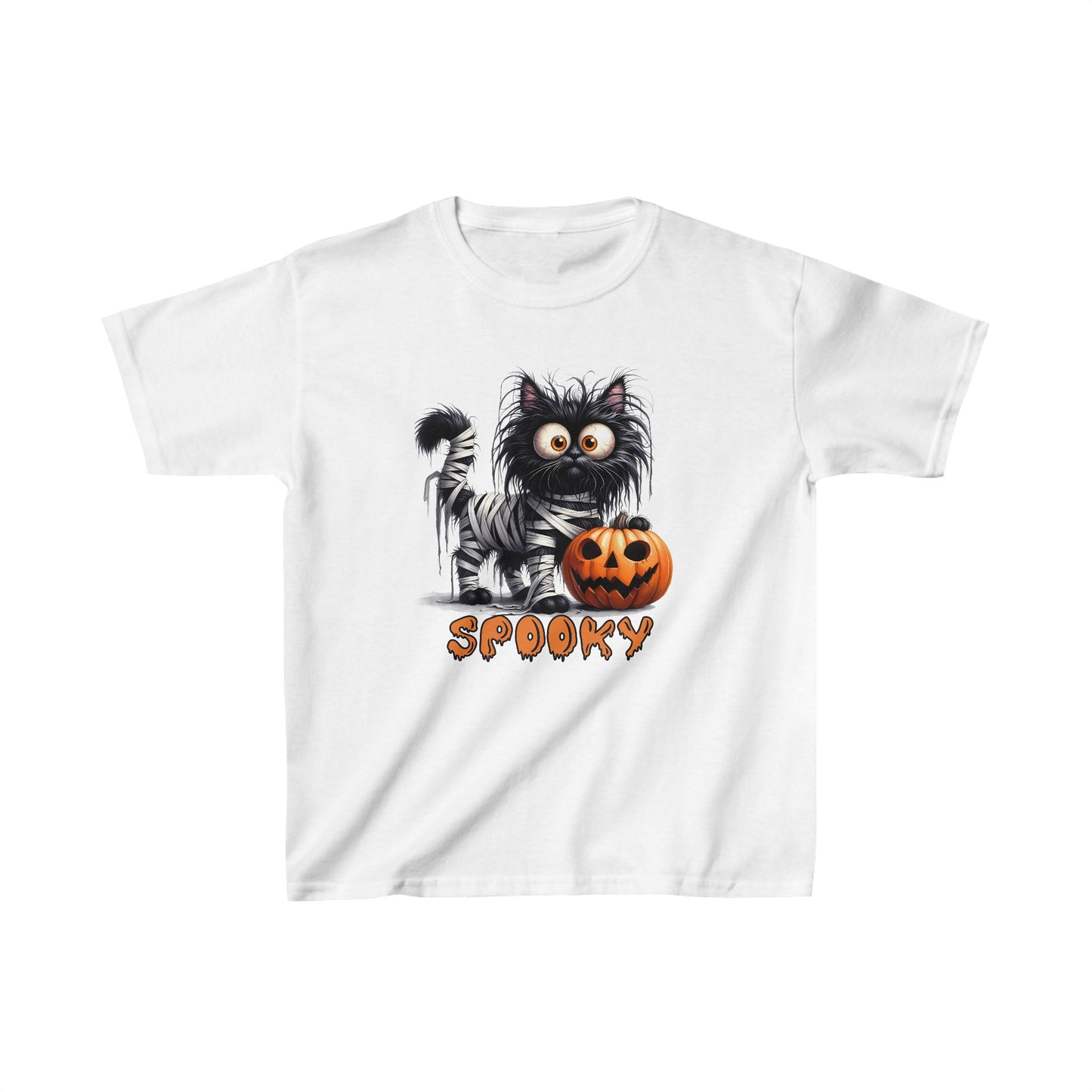 Spooky Kids T-Shirt, Happy Halloween Kids Shirt, Spooky Halloween Kids Heavy Cotton™ Tee, Spooky Season Kids Shirt, Spooky Vibes Shirt, Trick Or Treat Cotton T-Shirt.