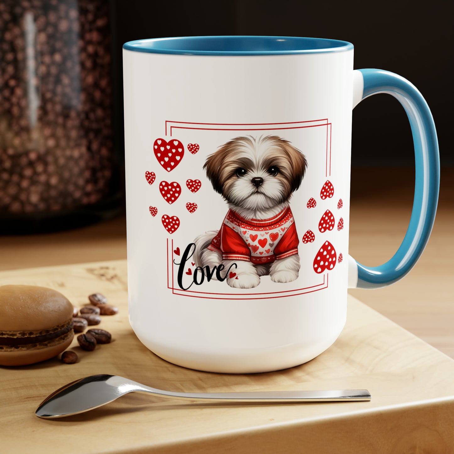 Happy valentines day Two-Tone Coffee Mugs, 15oz