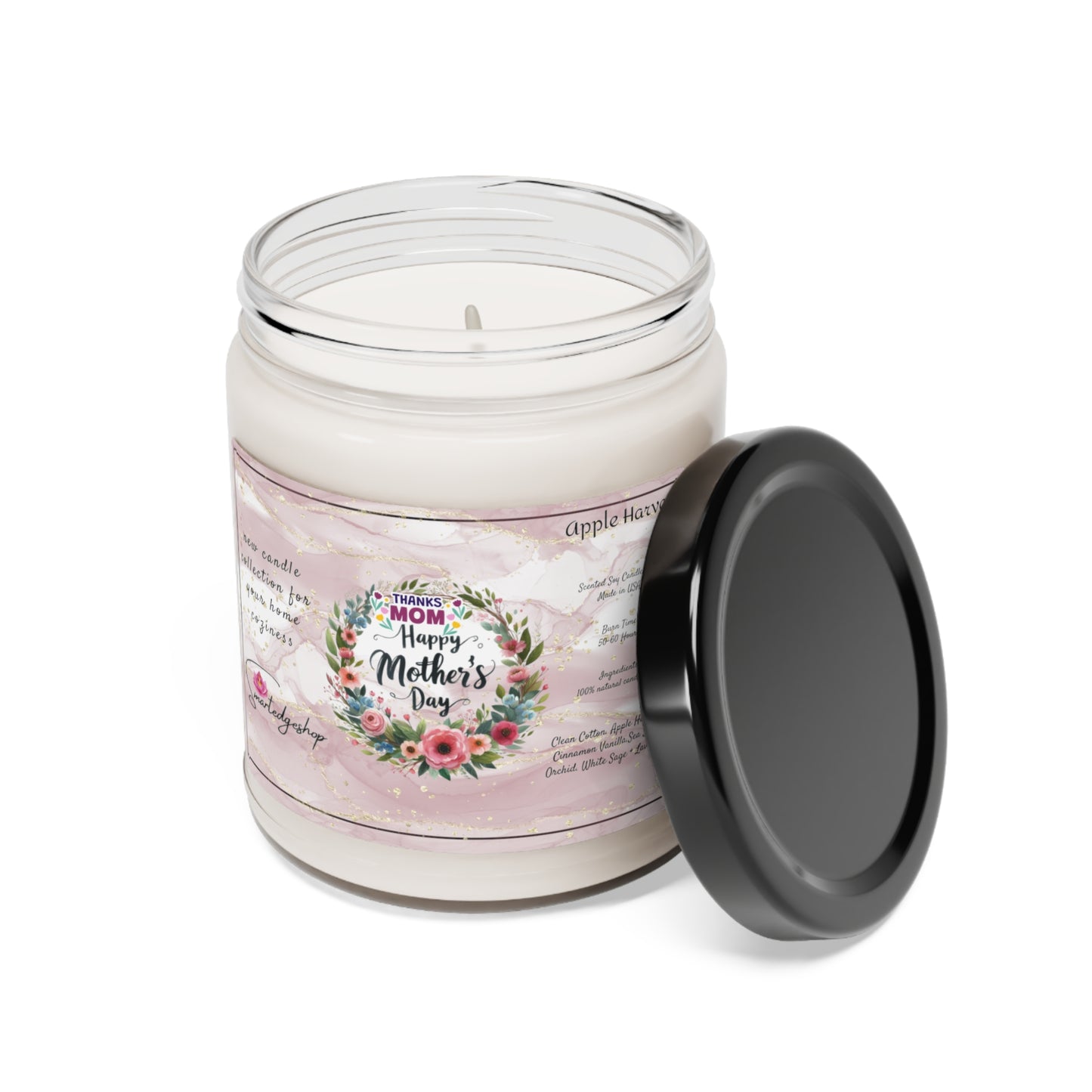 Happy Mother's Day Scented Soy Candle, 9oz, Gift for mom.