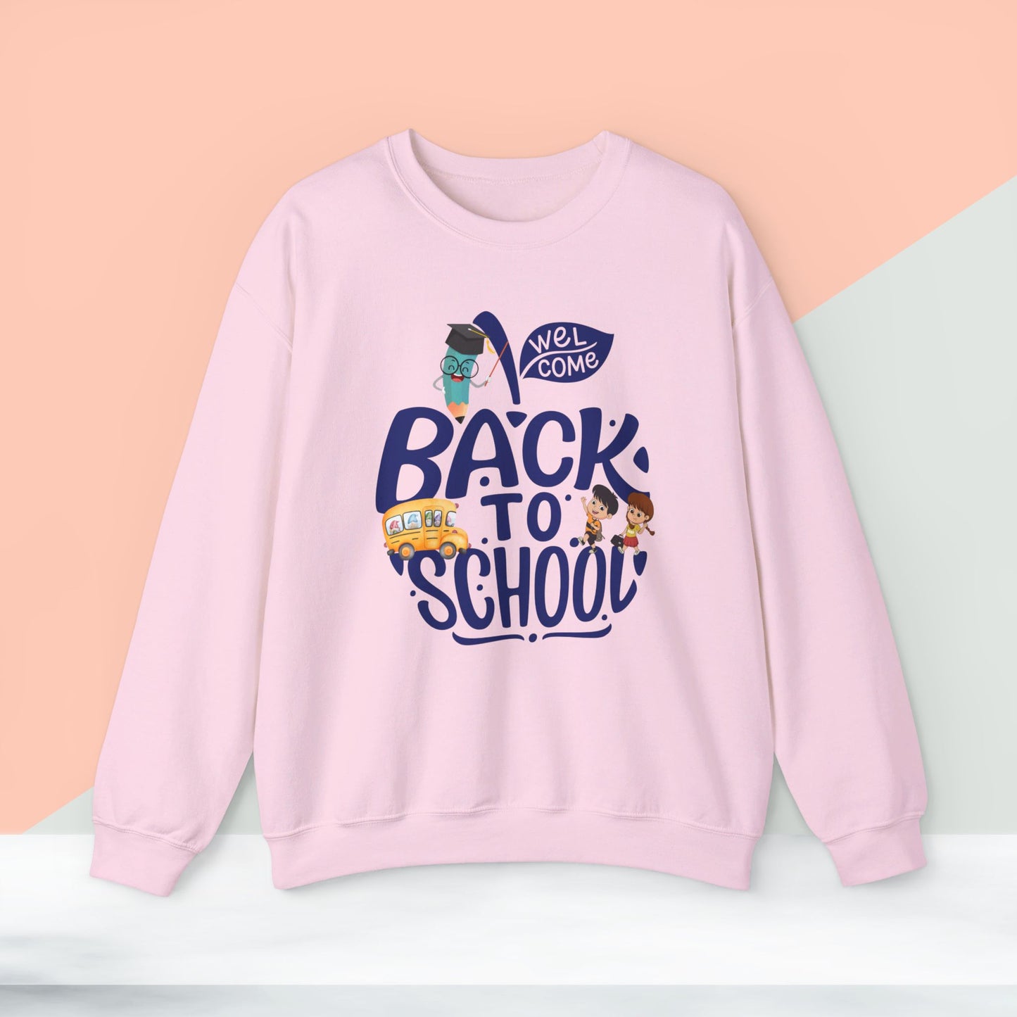 Back To school unisex heavy blend crewneck sweatshirt, We Love Teachers Sweatshirt,Teacher Back To school  Sweatshirt. First Day Vibes Sweatshirt.