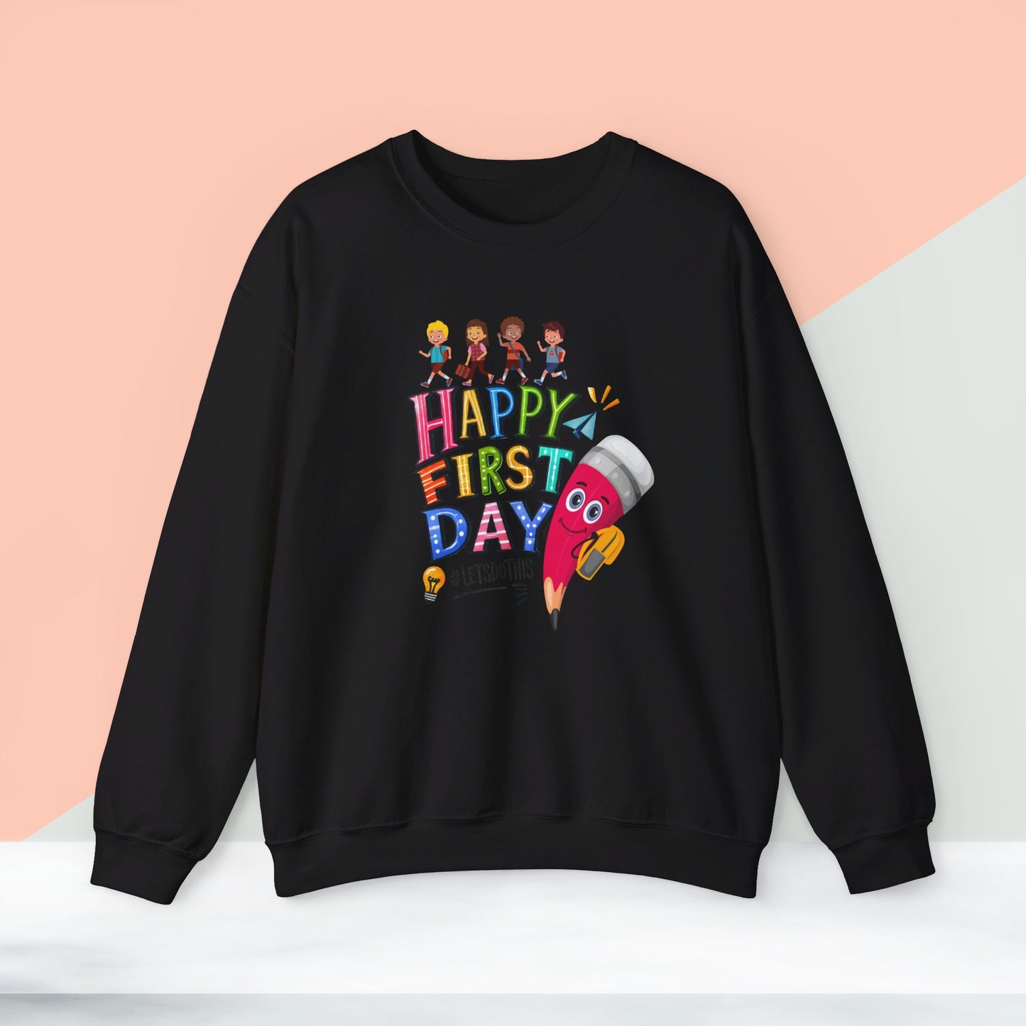 We Love Teachers Sweatshirt, Back To school unisex heavy blend crewneck sweatshirt, Teacher Back To school  Sweatshirt. First Day Vibes Sweatshirt.