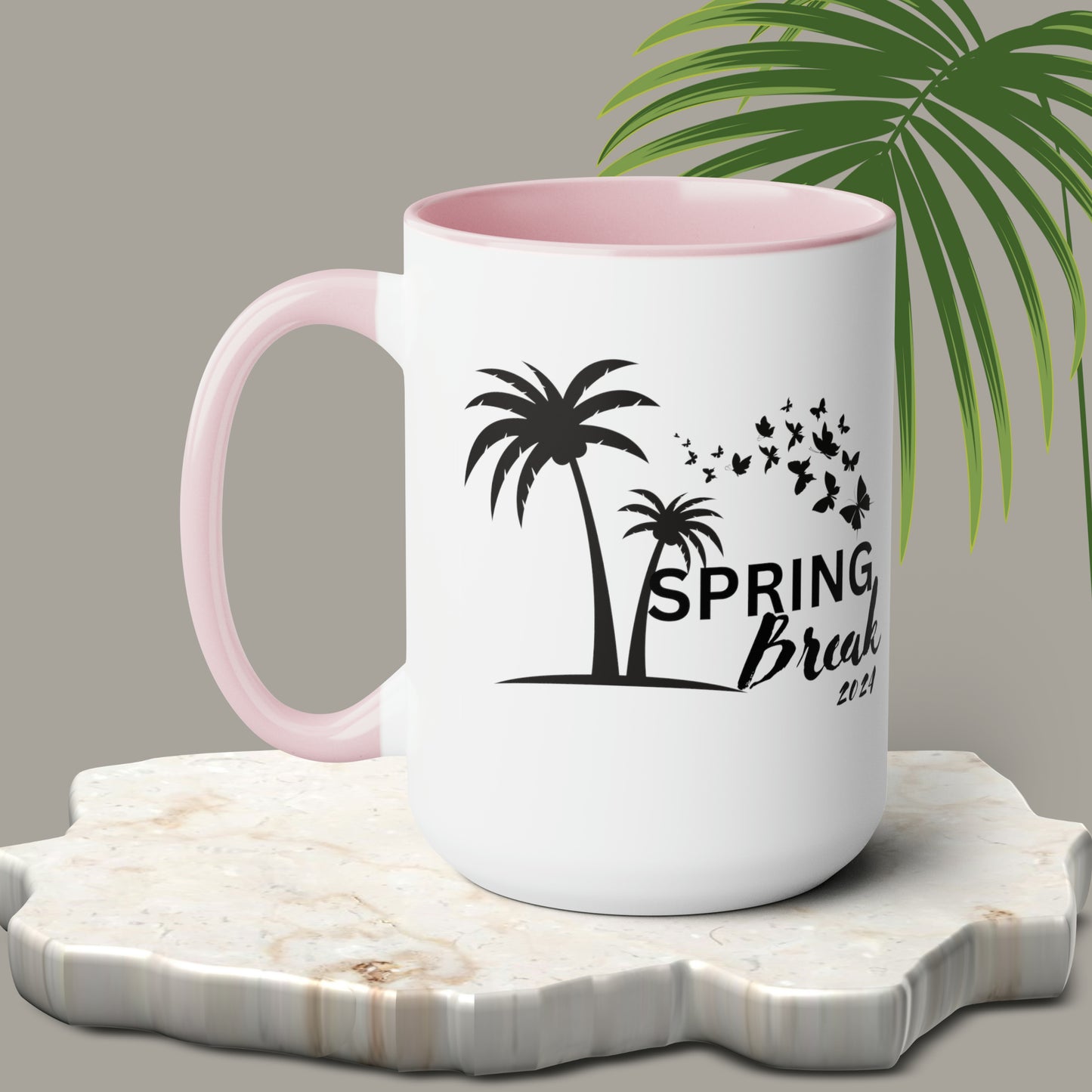 Spring Break 2024 Two-Tone Coffee Mugs, 15oz