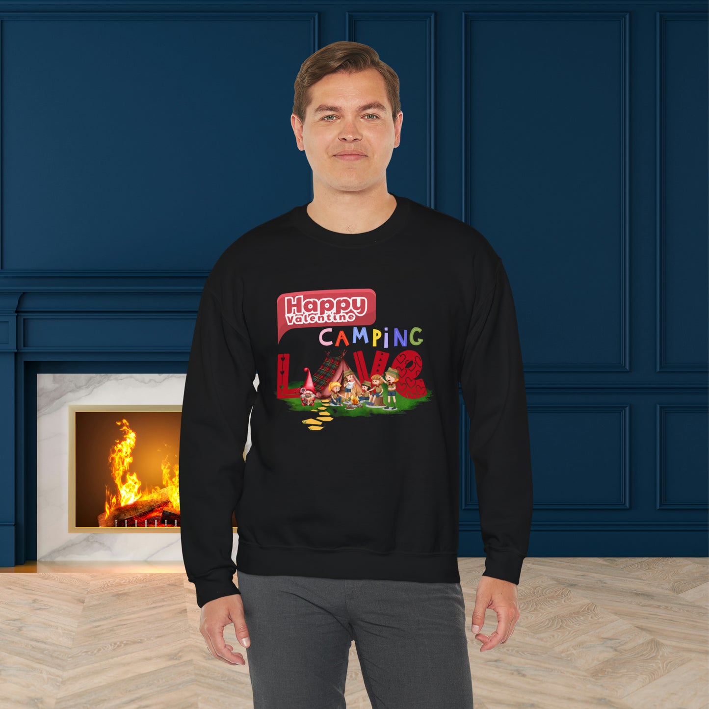 Happy valentines day Unisex Heavy Blend™ Crewneck Sweatshirt