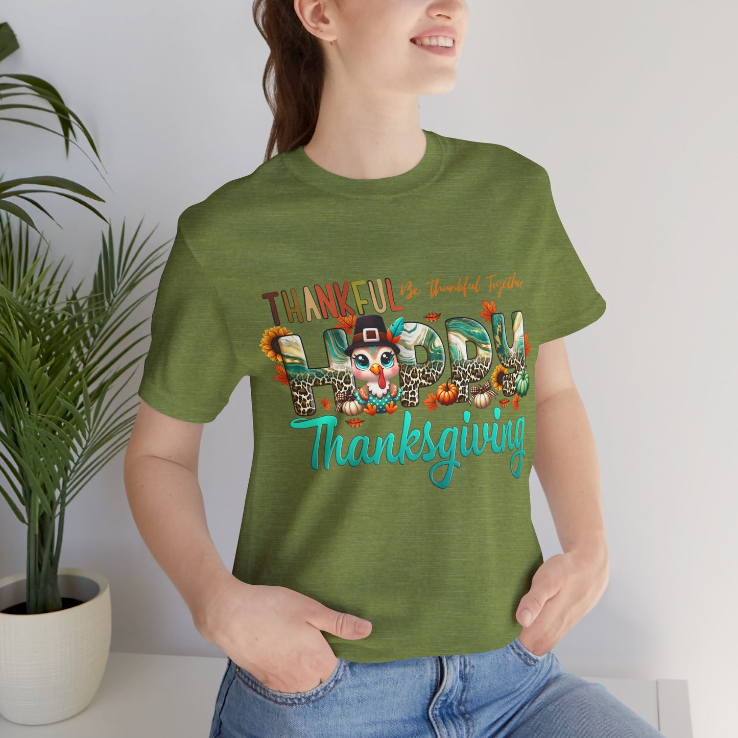 Thankful Be Thankful Together T-shirt, Happy Thanksgiving T-shirt, Happy thanksgiving 2024 T-shirt, Thanksgiving Gift,Turkey Shirt, Family Thanksgiving, Holiday Outfit.