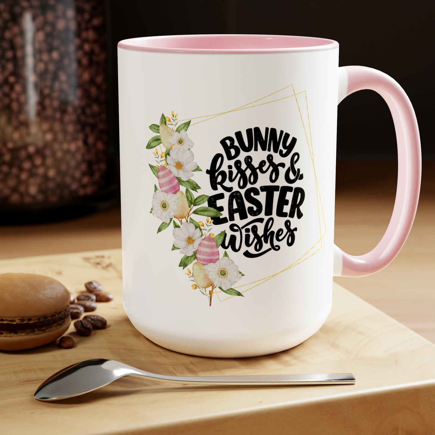 Easter Wishes Two-Tone Coffee Mugs, 15oz