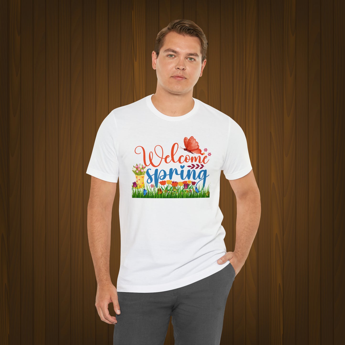 Welcome Spring Unisex T-shirt, Spring Vibes Trendy Shirt.