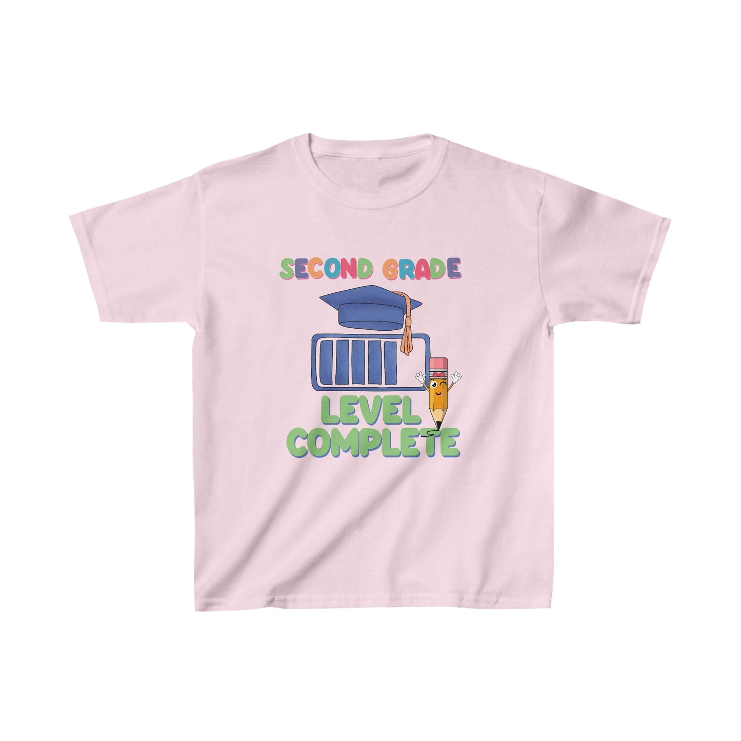 Second Grade Level Complete Back To School Kids Heavy Cotton™ Tee, Back to school Kids Shirt, 1st Day Of School Shirt, Back To School Cotton T-Shirt.