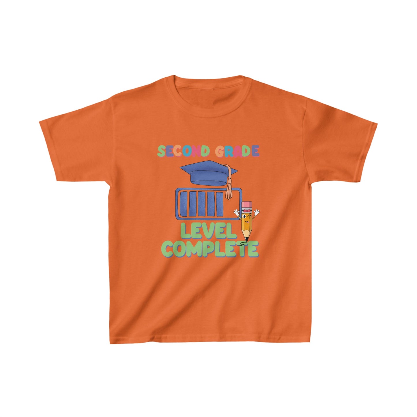 Second Grade Level Complete Back To School Kids Heavy Cotton™ Tee, Back to school Kids Shirt, 1st Day Of School Shirt, Back To School Cotton T-Shirt.