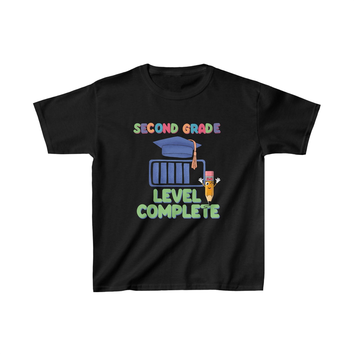 Second Grade Level Complete Back To School Kids Heavy Cotton™ Tee, Back to school Kids Shirt, 1st Day Of School Shirt, Back To School Cotton T-Shirt.