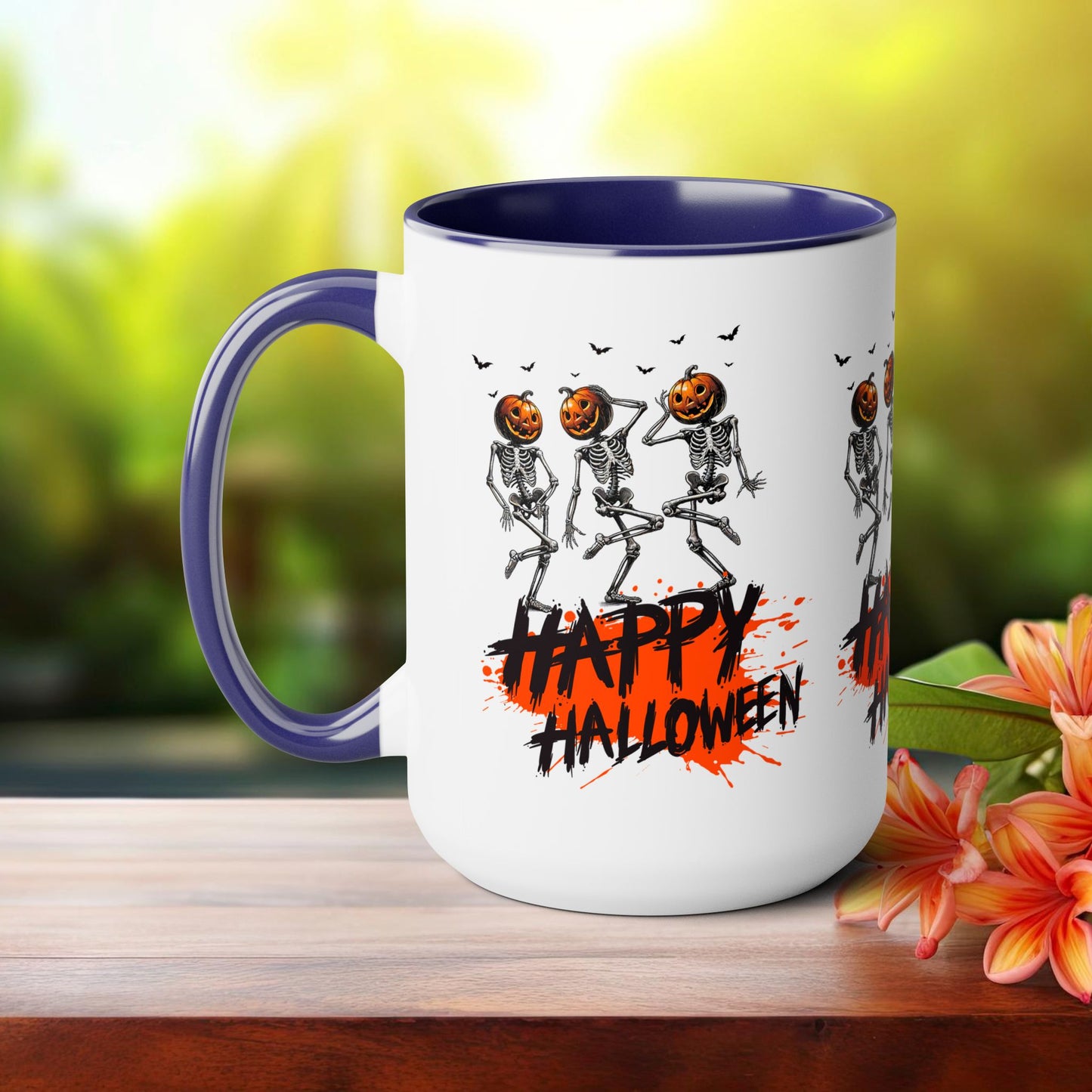 Happy Halloween Coffee Mug,  Let's Go Halloween Coffee Mug, Trick or Treat Halloween Coffee Mug, Cute Skeleton Coffee Mug, Spooky Season Halloween Coffee Mug.