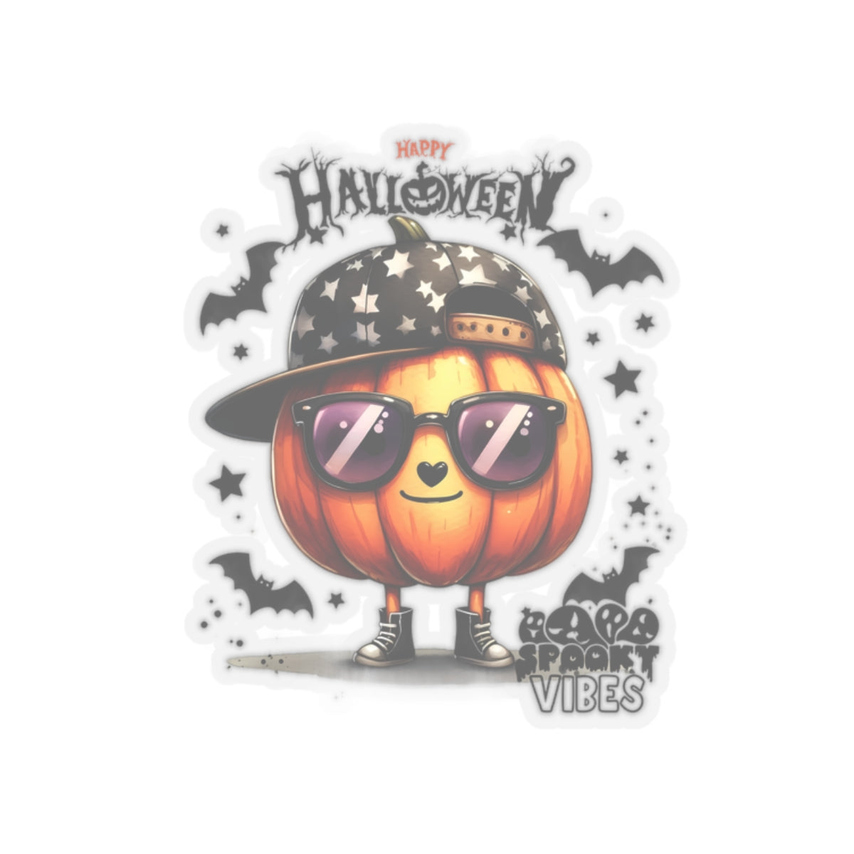 Spooky Vibes Happy Halloween Kiss-Cut Stickers, Happy Halloween Kiss-Cut Stickers, Spooky Season Kiss-Cut Stickers, Trick Or Treat Halloween Kiss-Cut Stickers.