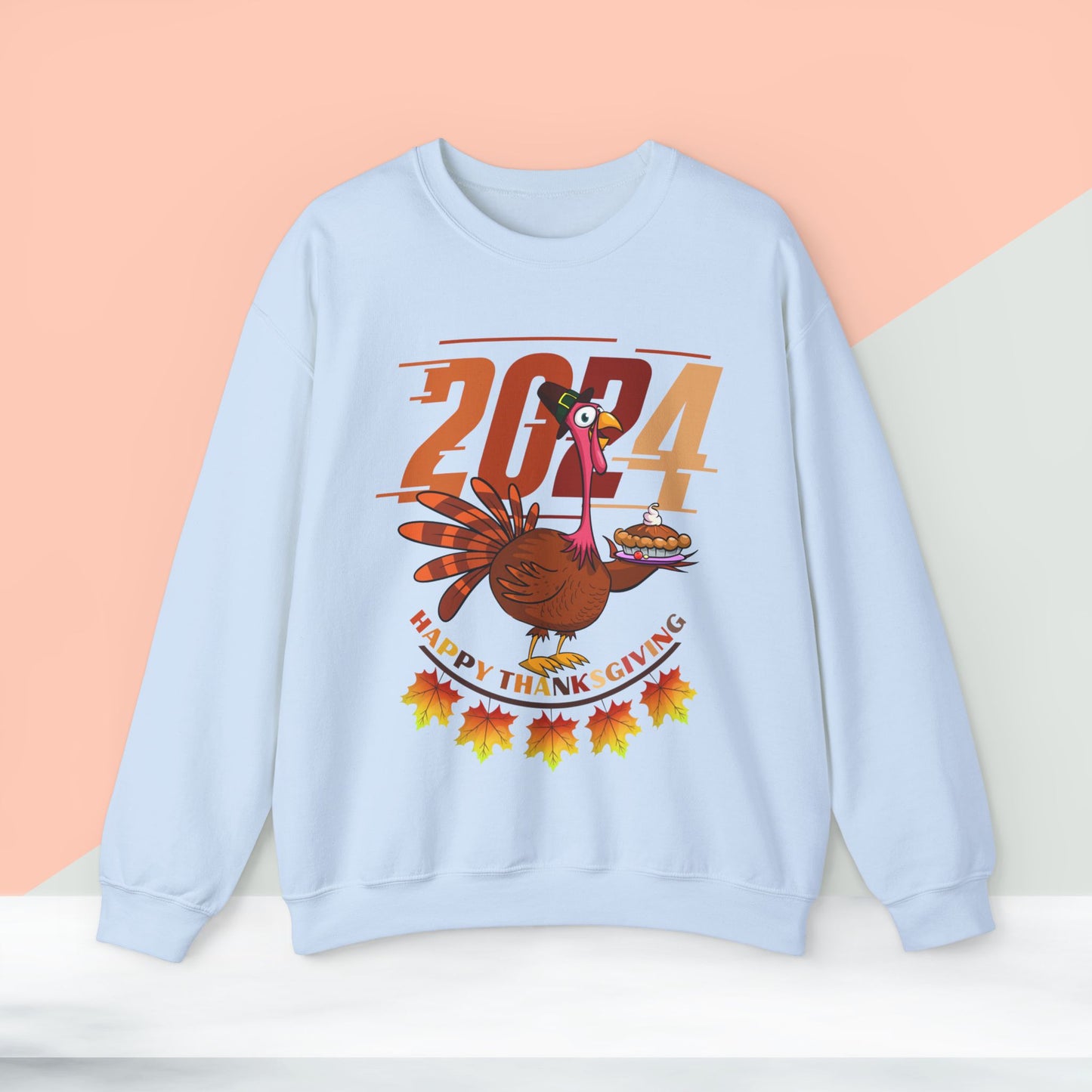 Happy Thanksgiving Turkey Sweatshirt - Unisex Heavy Blend, Happy Thanksgiving2024 Sweatshirt, Thanksgiving Gift, Festive Sweatshirt.