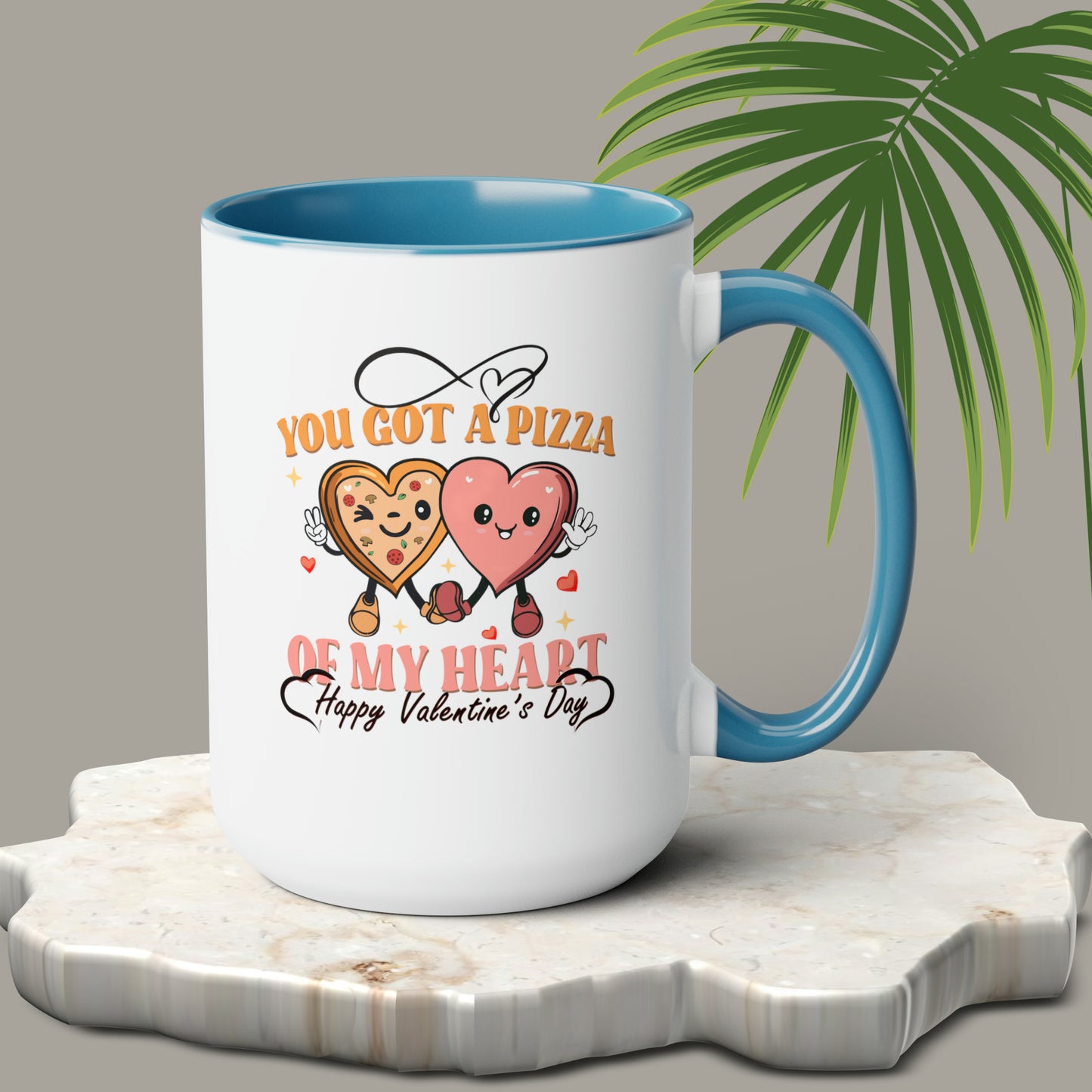 Happy valentines day Two-Tone Coffee Mugs, 15oz