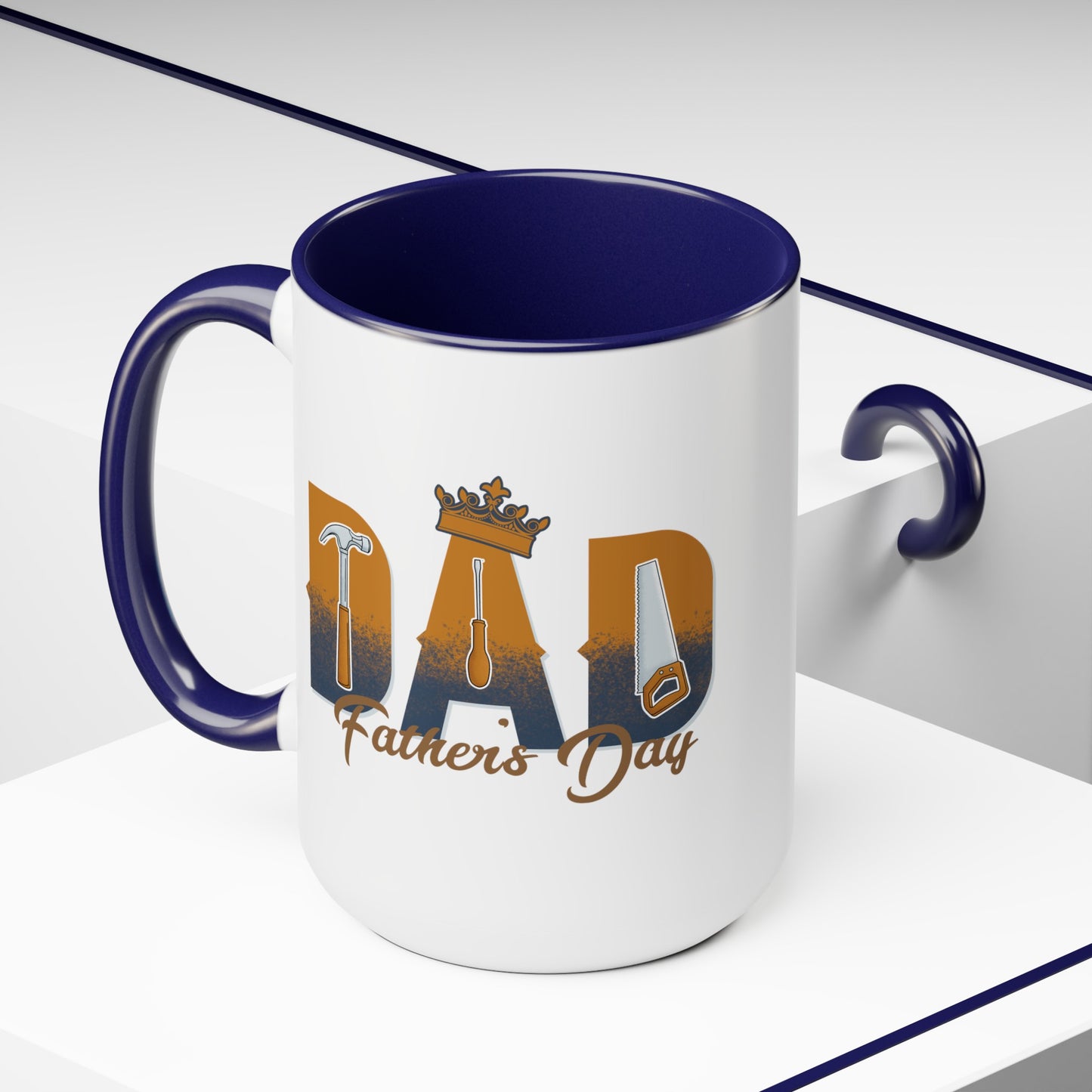 Happy father's dayTow-Tone Coffee Mug.15oz, Gift for Dad, Daddy's Coffee Mug