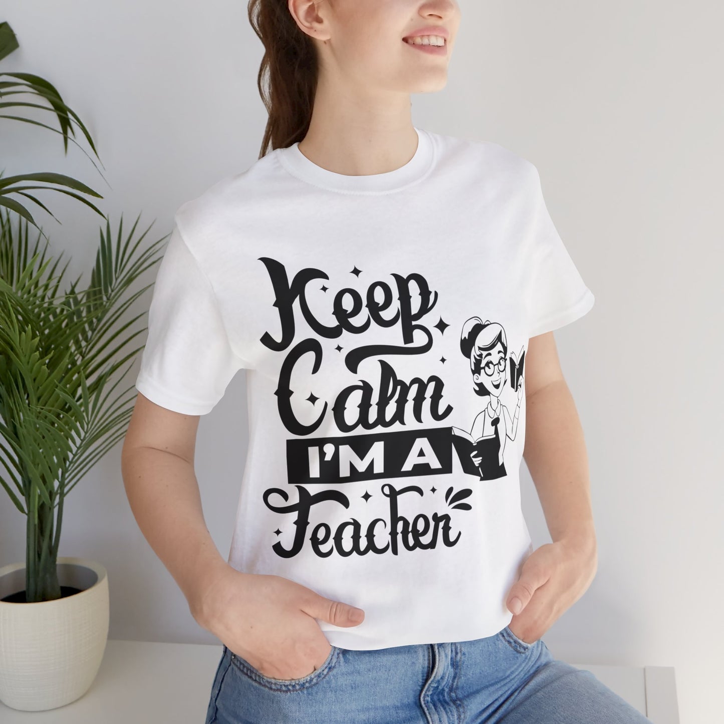 Keep Calm I Am A Teacher T-Shirt, Back To School T-Shirt, Teach Love Inspire Teacher Shirt, Teacher Back To school unisex jersey short sleeve.First Day Vibes T-Shirt.