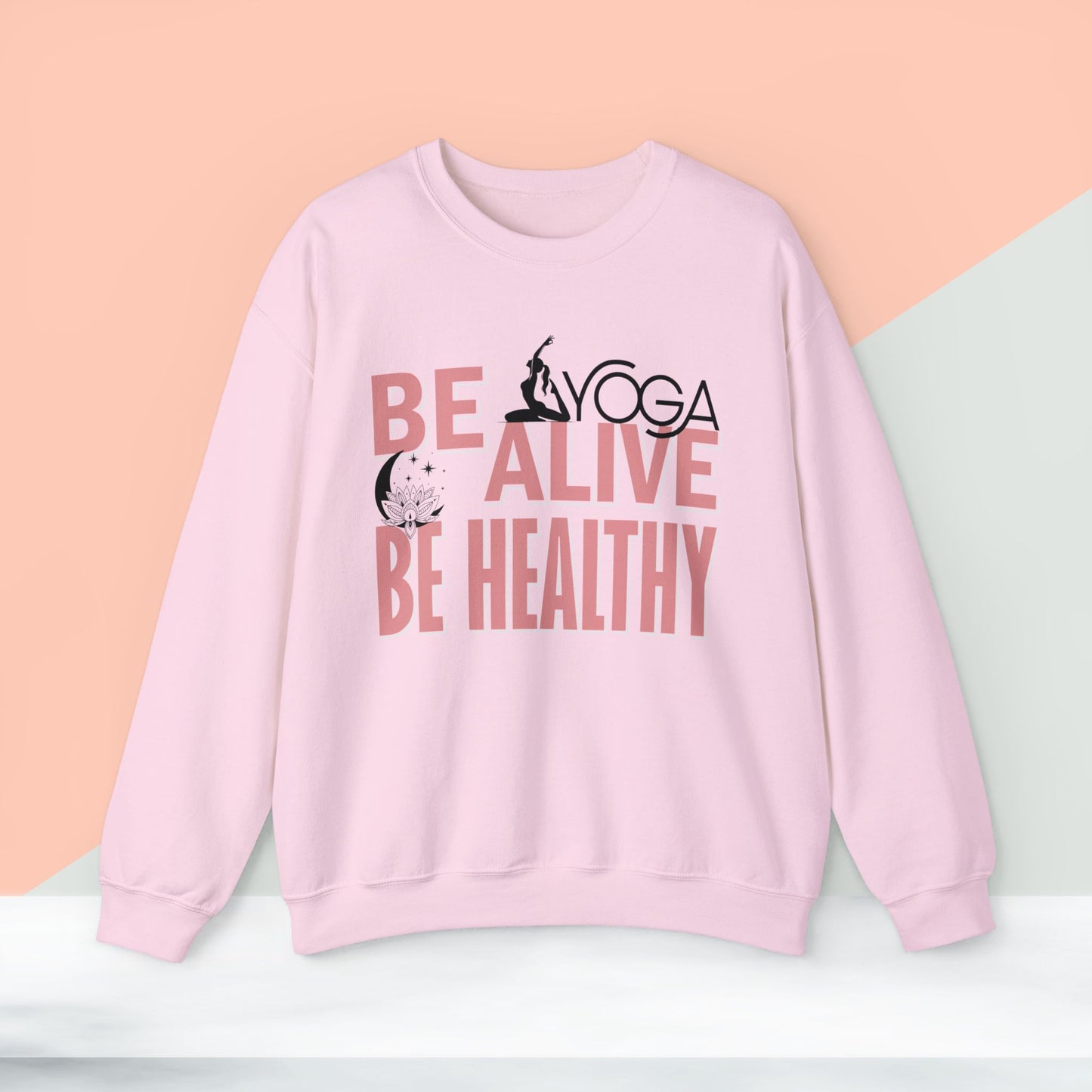 Be Alive Be Healthy Yoga unisex heavy blend crewneck sweatshirt,Yoga workout Sweatshirt,Yoga lovers Sweatshirt, Yoga Instructor Gift, Gym Sweatshirt, Gift For Yoga lovers, Gift For Yogi.