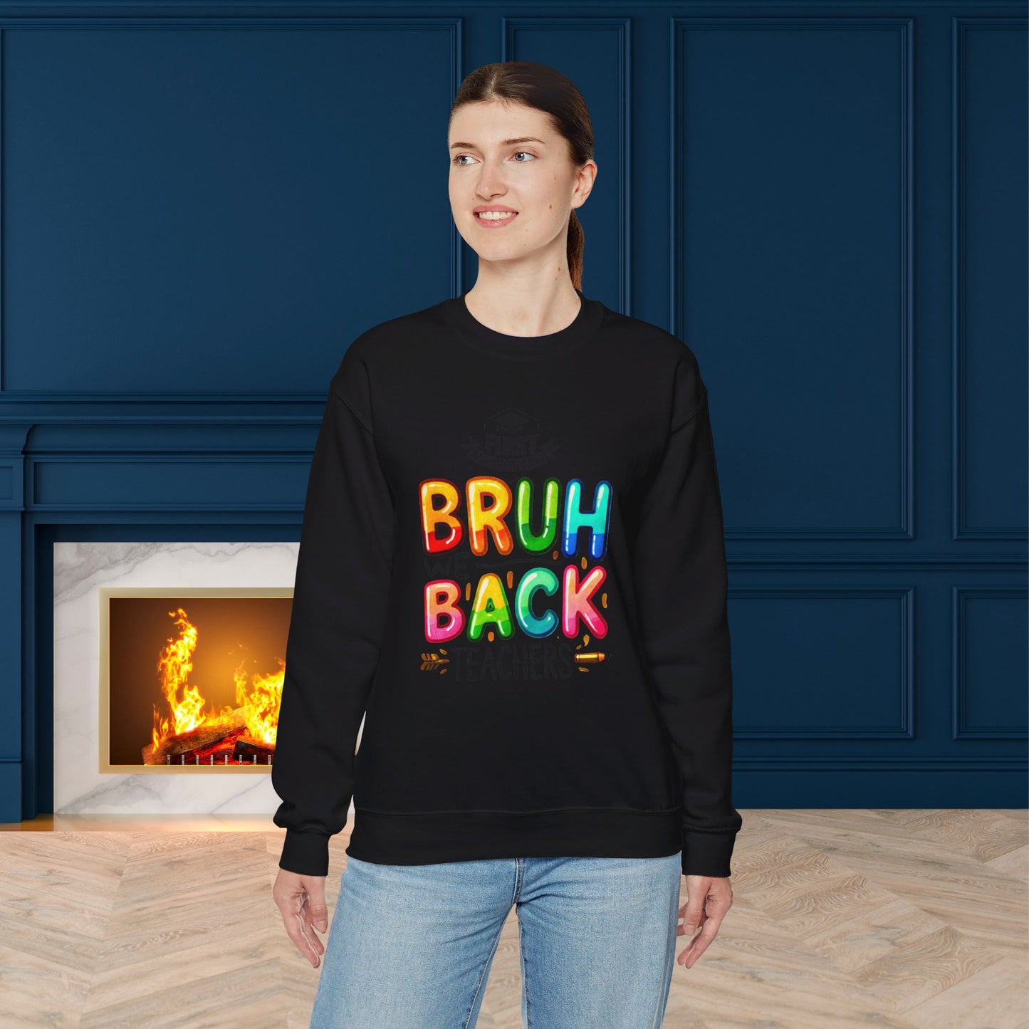 We Love Teachers Sweatshirt, Back To school unisex heavy blend crewneck sweatshirt, Teacher Back To school  Sweatshirt. First Day Vibes Sweatshirt.