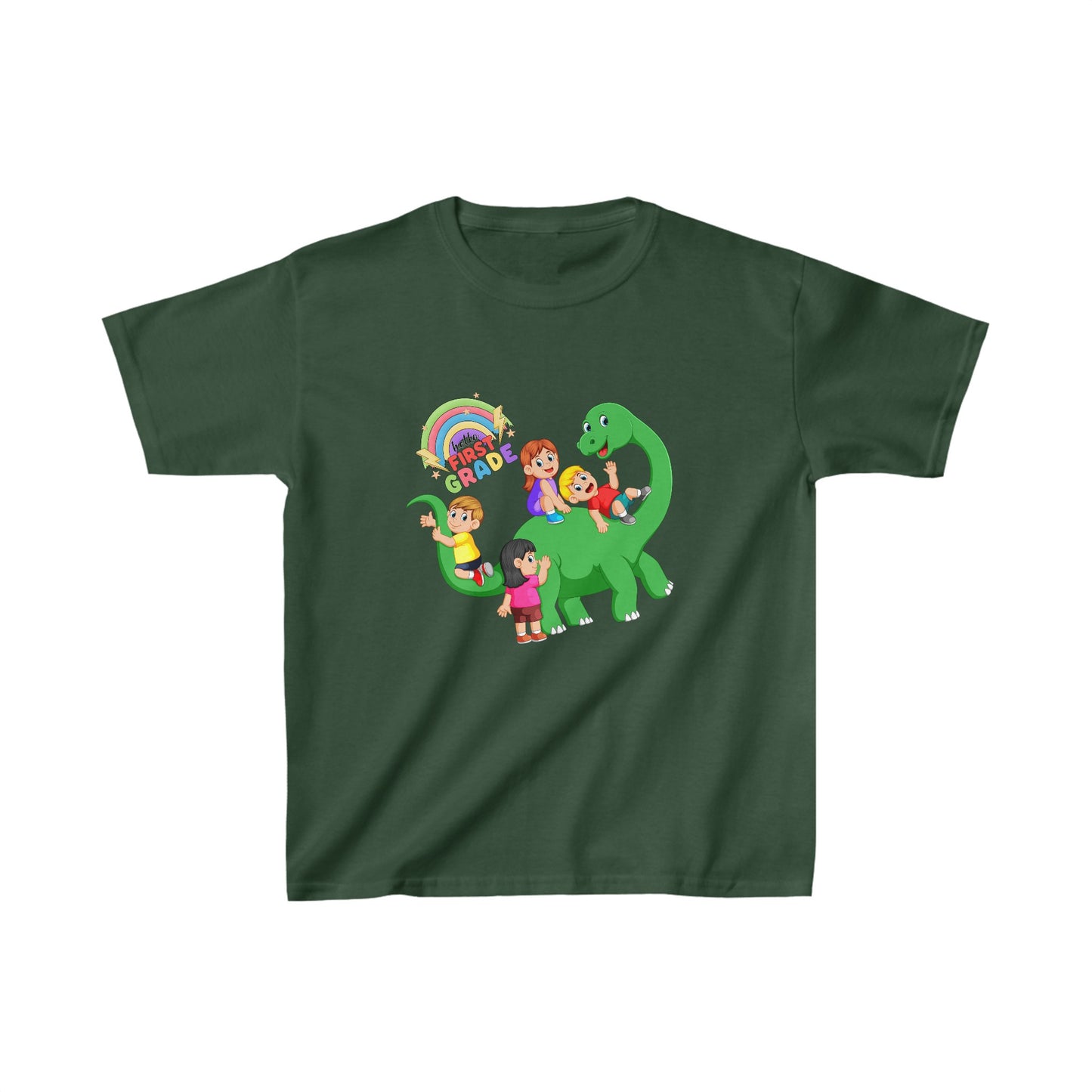 Hello First Grade Back To School Kids Heavy Cotton™ Tee, Back to school Kids Shirt, 1st Day Of School Shirt, Back To School Cotton T-Shirt.