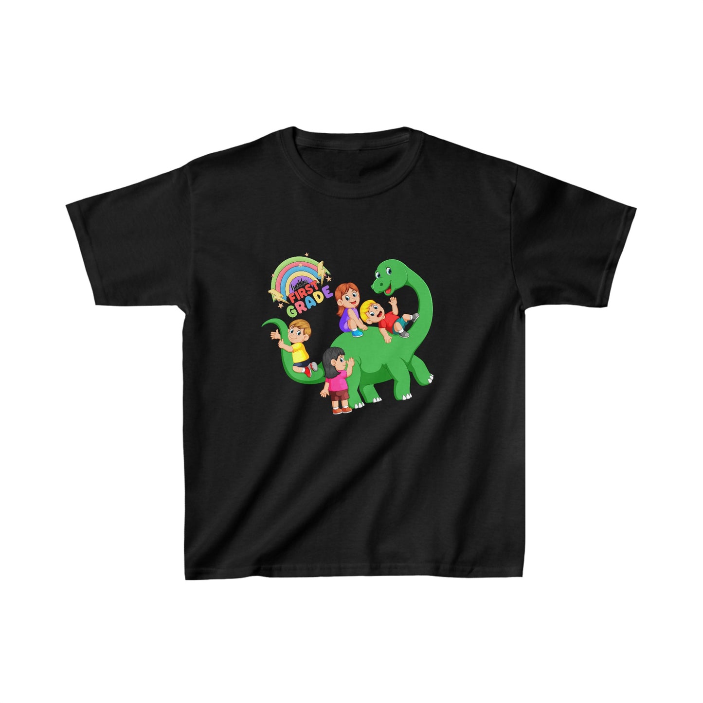 Hello First Grade Back To School Kids Heavy Cotton™ Tee, Back to school Kids Shirt, 1st Day Of School Shirt, Back To School Cotton T-Shirt.