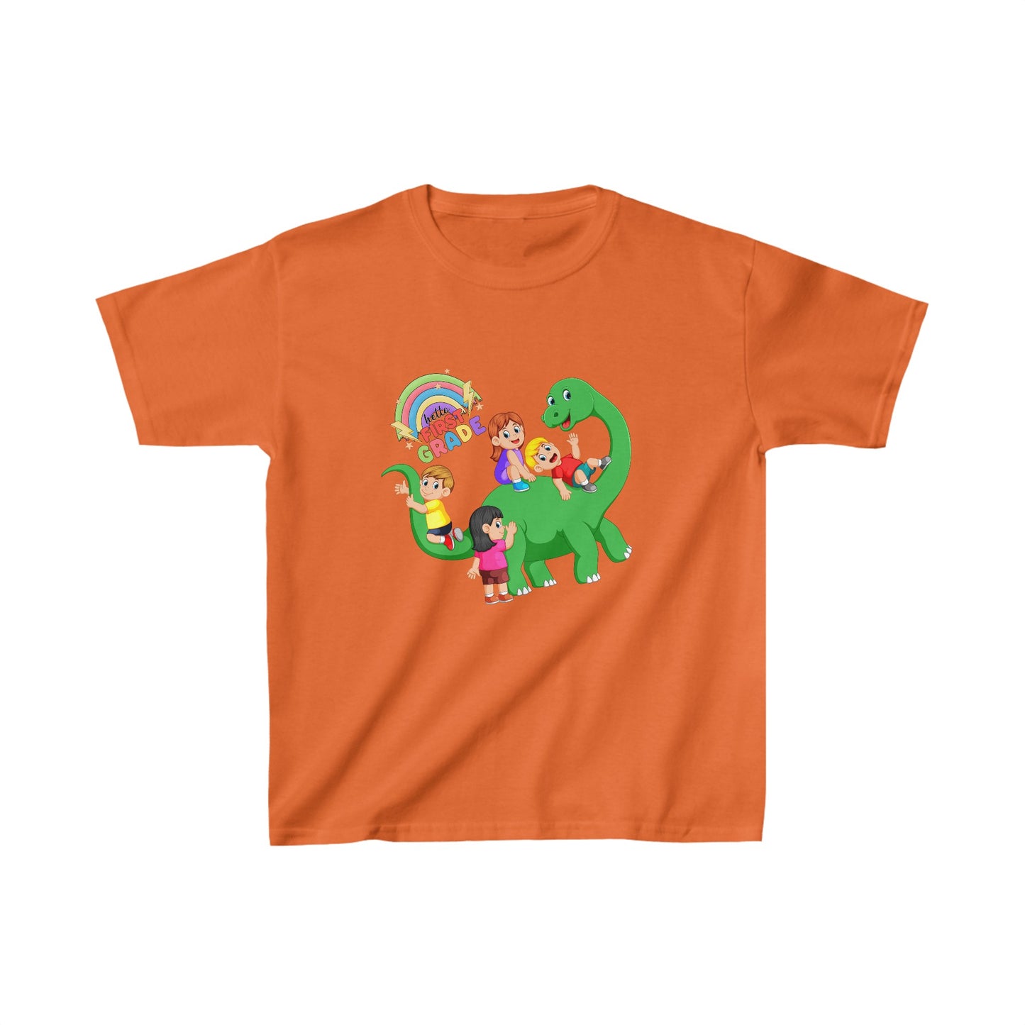 Hello First Grade Back To School Kids Heavy Cotton™ Tee, Back to school Kids Shirt, 1st Day Of School Shirt, Back To School Cotton T-Shirt.