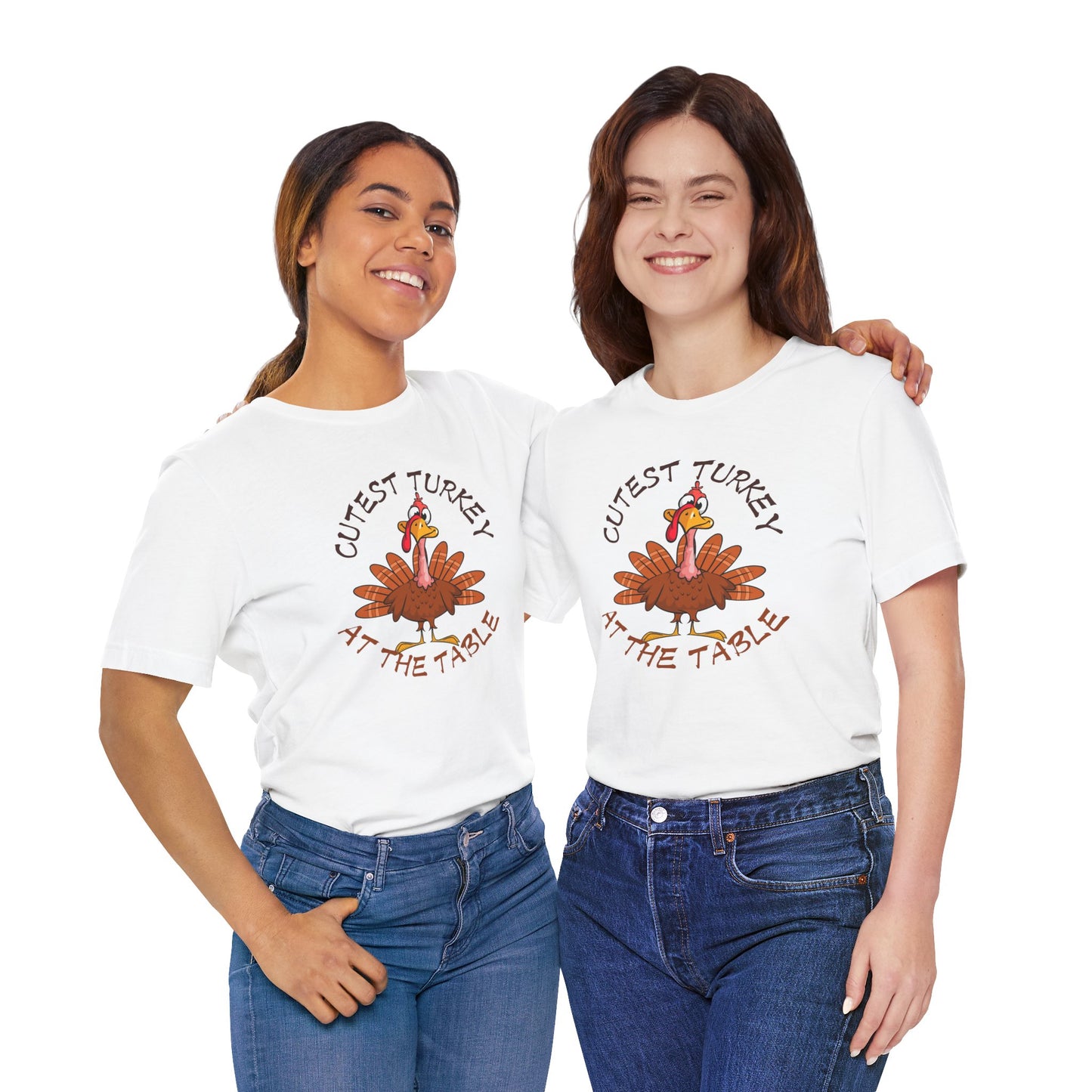 Cutest Turkey At The Table T-shirt, Happy Thanksgiving T-shirt, Happy thanksgiving 2024 T-shirt, Thanksgiving Gift,Turkey Shirt, Family Thanksgiving, Holiday Outfit.