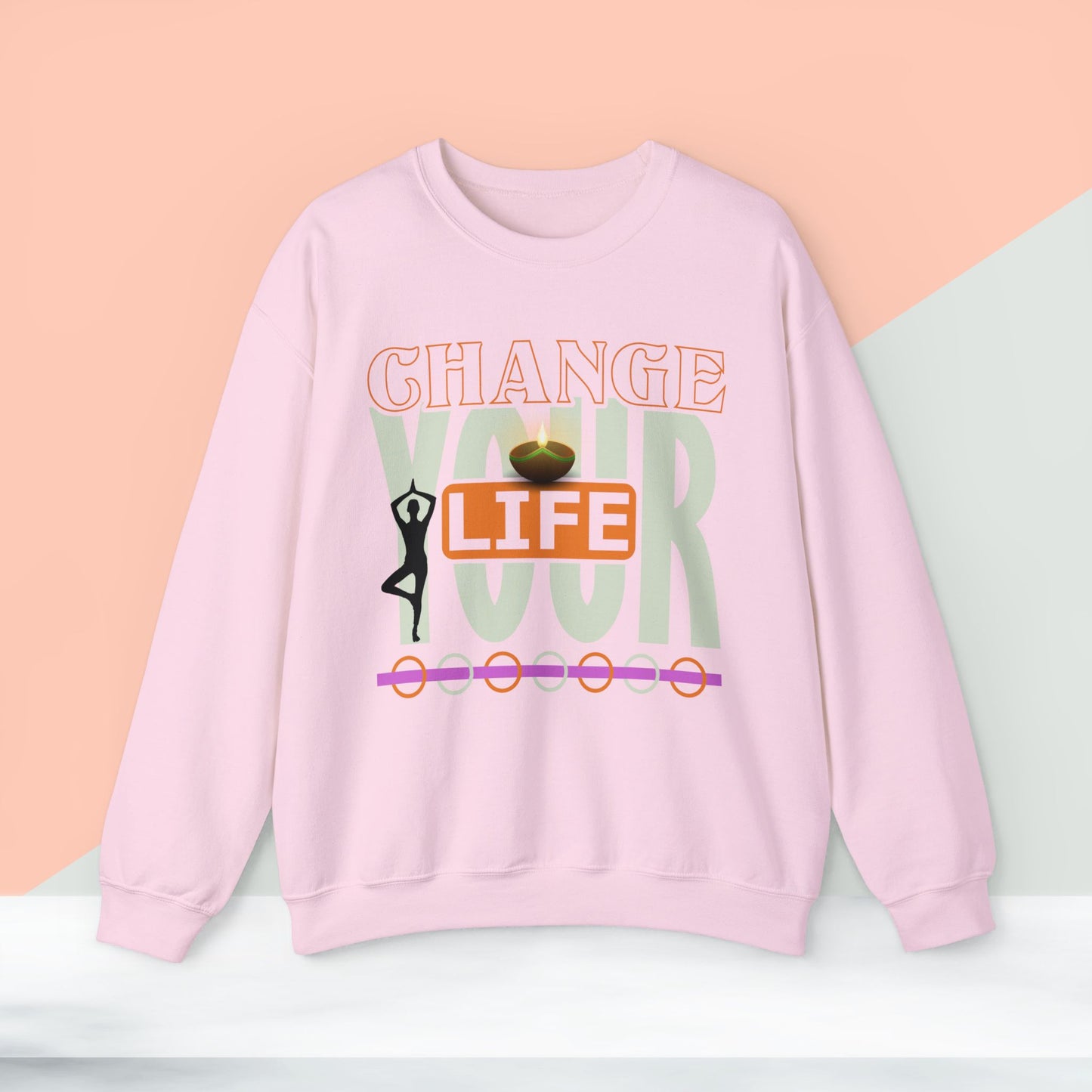 Change Your Life Yoga unisex heavy blend crewneck sweatshirt,Yoga workout Sweatshirt,Yoga lovers Sweatshirt, Yoga Instructor Gift, Gym Sweatshirt, Gift For Yoga lovers, Gift For Yogi.