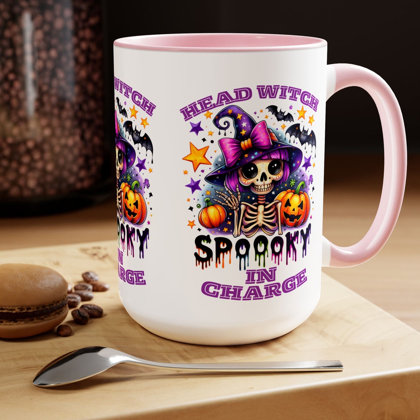 Head Witch In Charge Halloween Coffee Mug,  Let's Go Halloween Coffee Mug, Trick or Treat Halloween Coffee Mug, Cute Skeleton Coffee Mug, Spooky Season Halloween Coffee Mug.