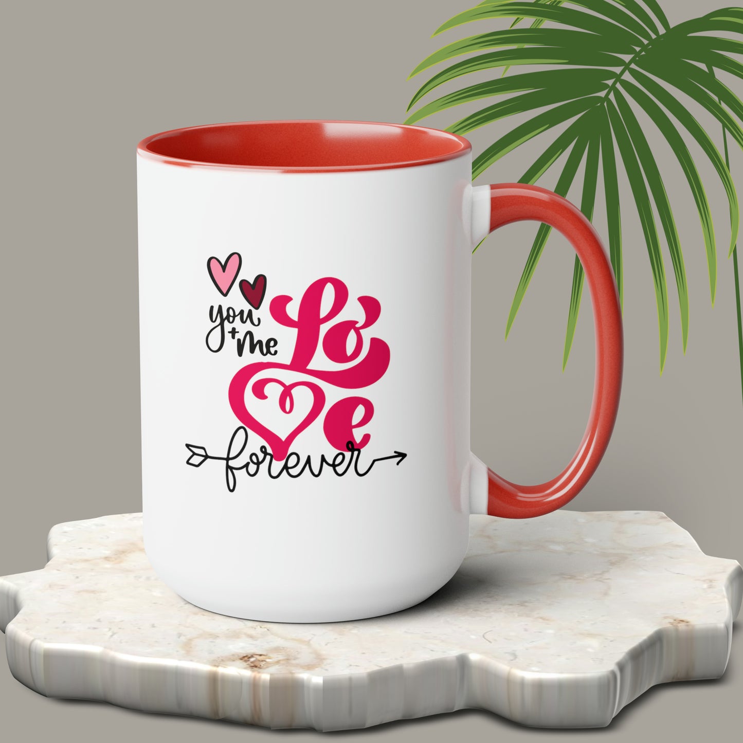 Happy valentines day Two-Tone Coffee Mugs, 15oz