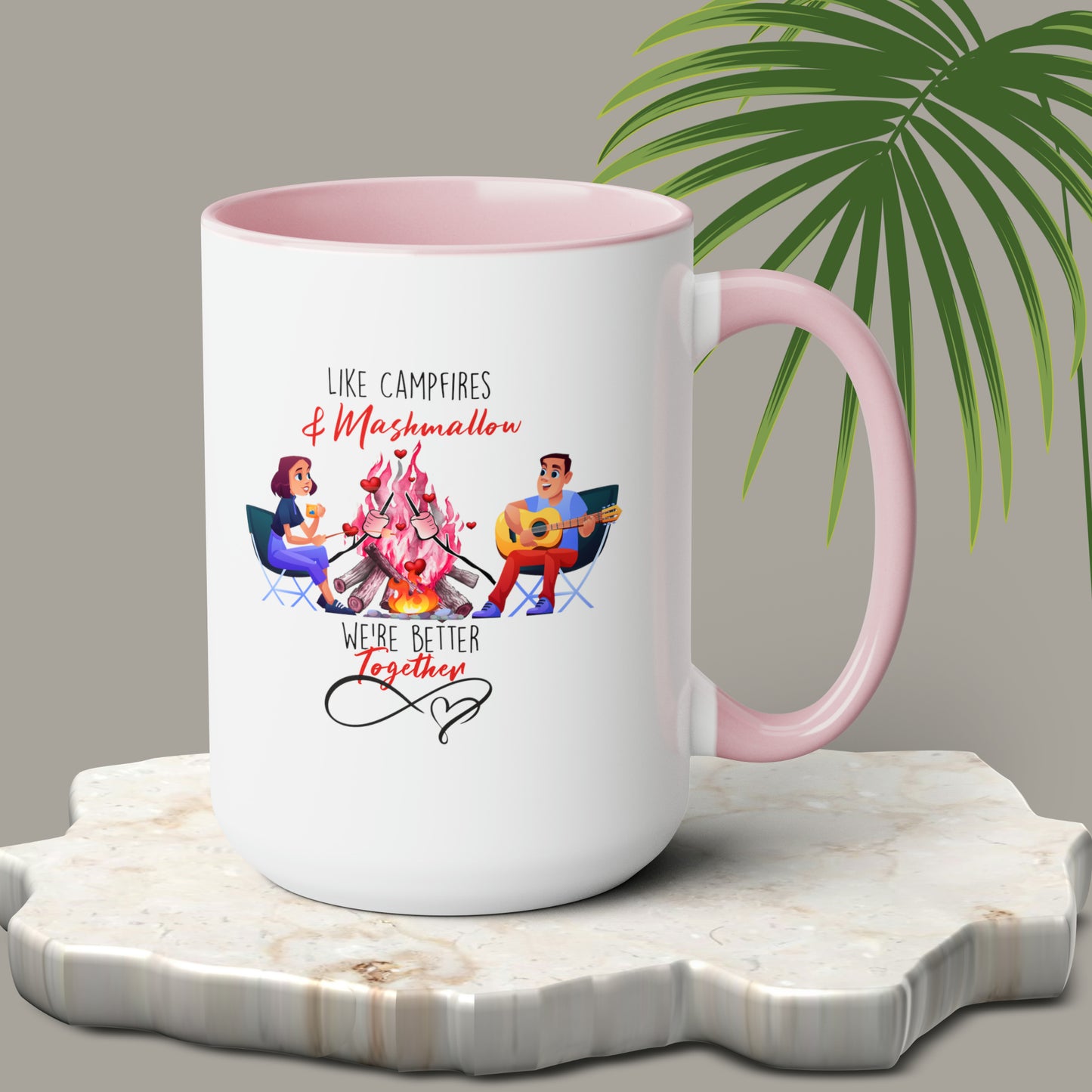 Happy valentines day Two-Tone Coffee Mugs, 15oz