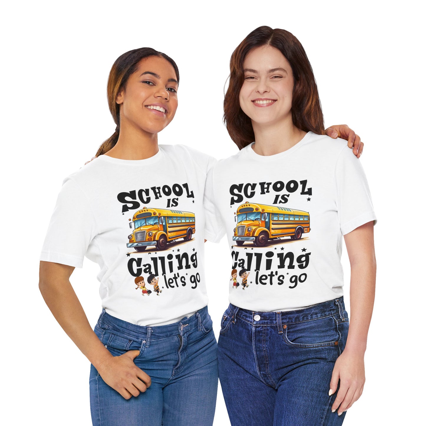 School Is calling T-shirt, First Day Of School T-Shirt, Teacher Back To school unisex jersey short sleeve.First Day Vibes T-Shirt.