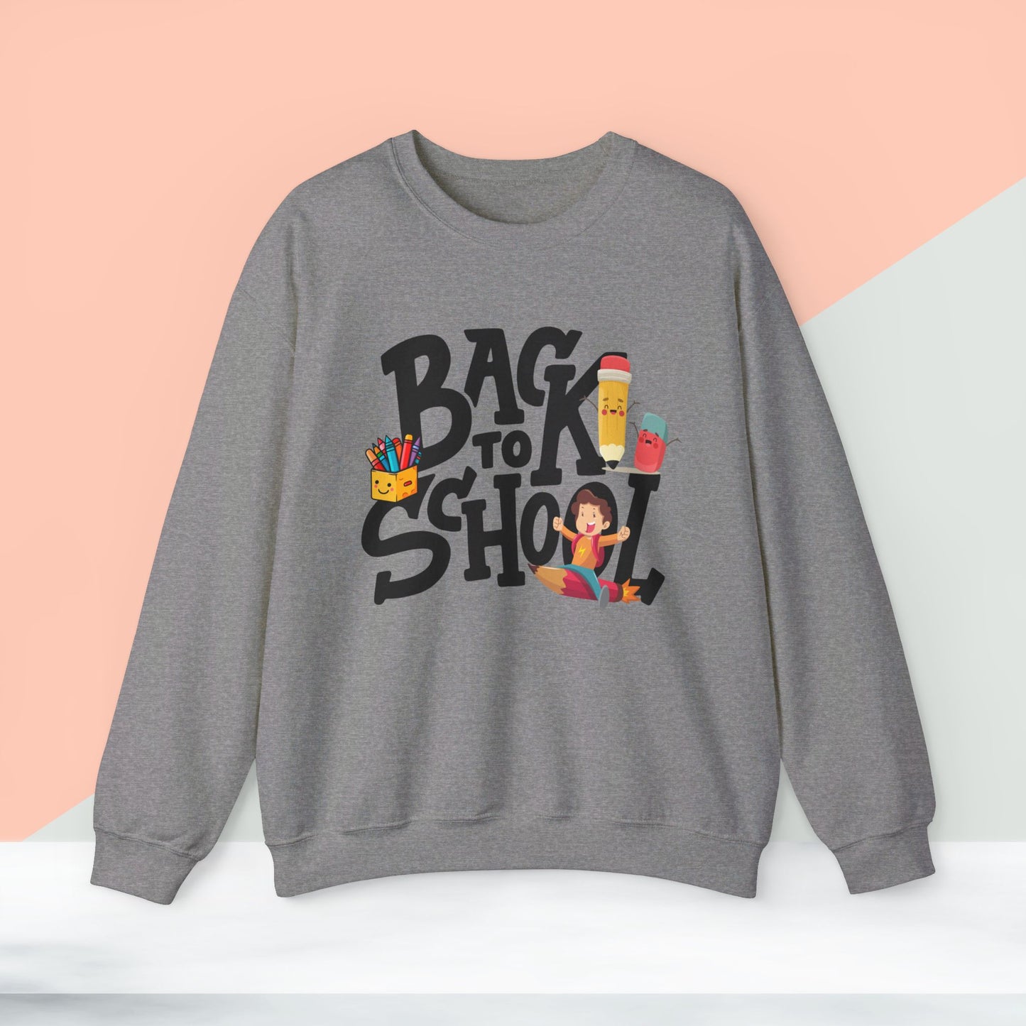 Back To school unisex heavy blend crewneck sweatshirt, We Love Teachers Sweatshirt,Teacher Back To school  Sweatshirt. First Day Vibes Sweatshirt.