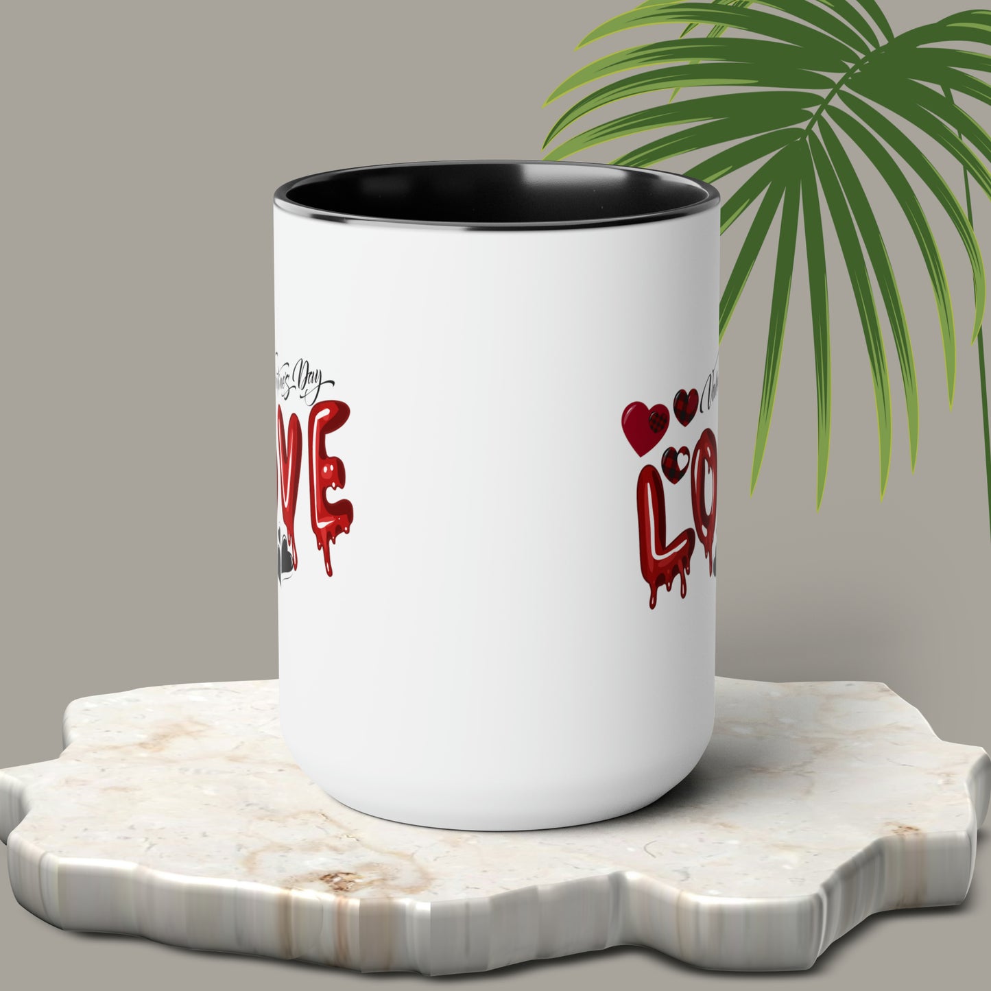 Happy valentines day Two-Tone Coffee Mugs, 15oz