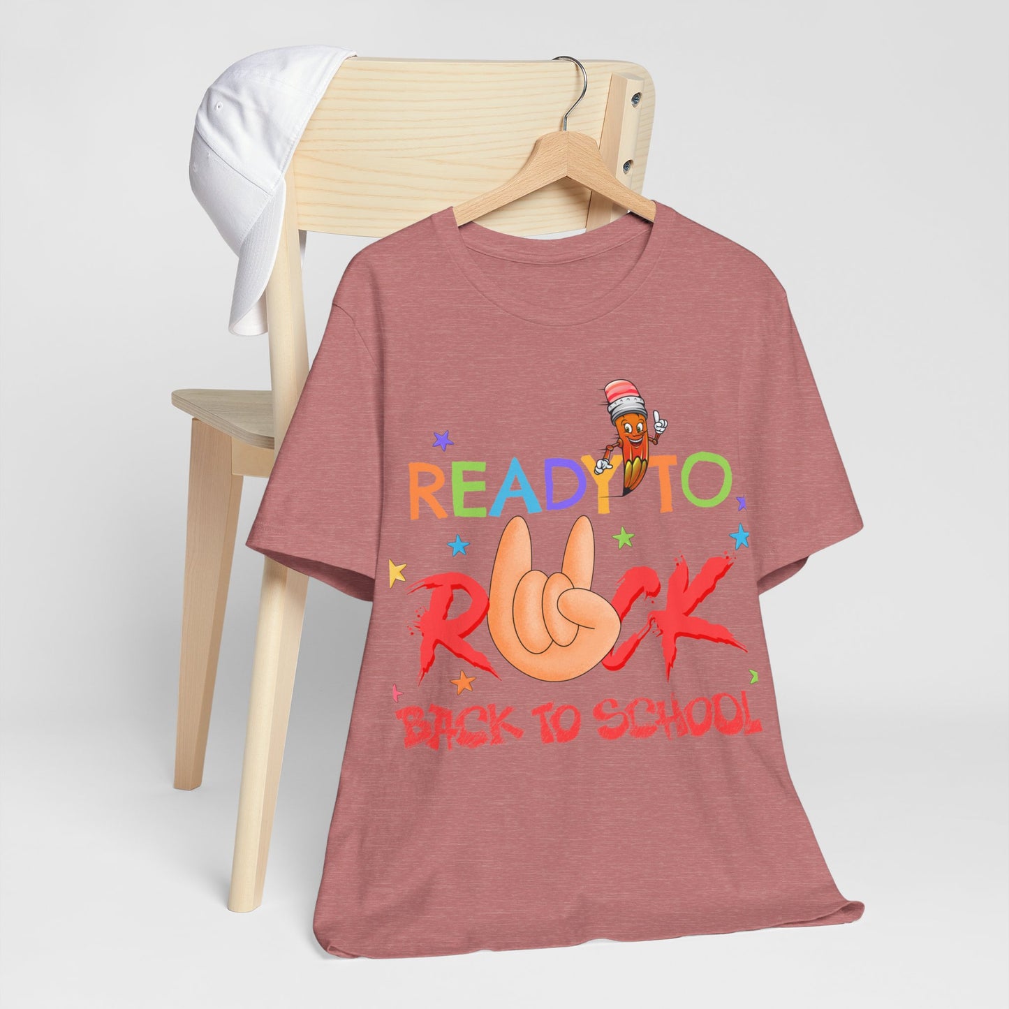 Ready To Rock T-Shirt, Back To School T-Shirt, Teach Love Inspire Teacher Shirt, Teacher Back To school unisex jersey short sleeve.First Day Vibes T-Shirt.