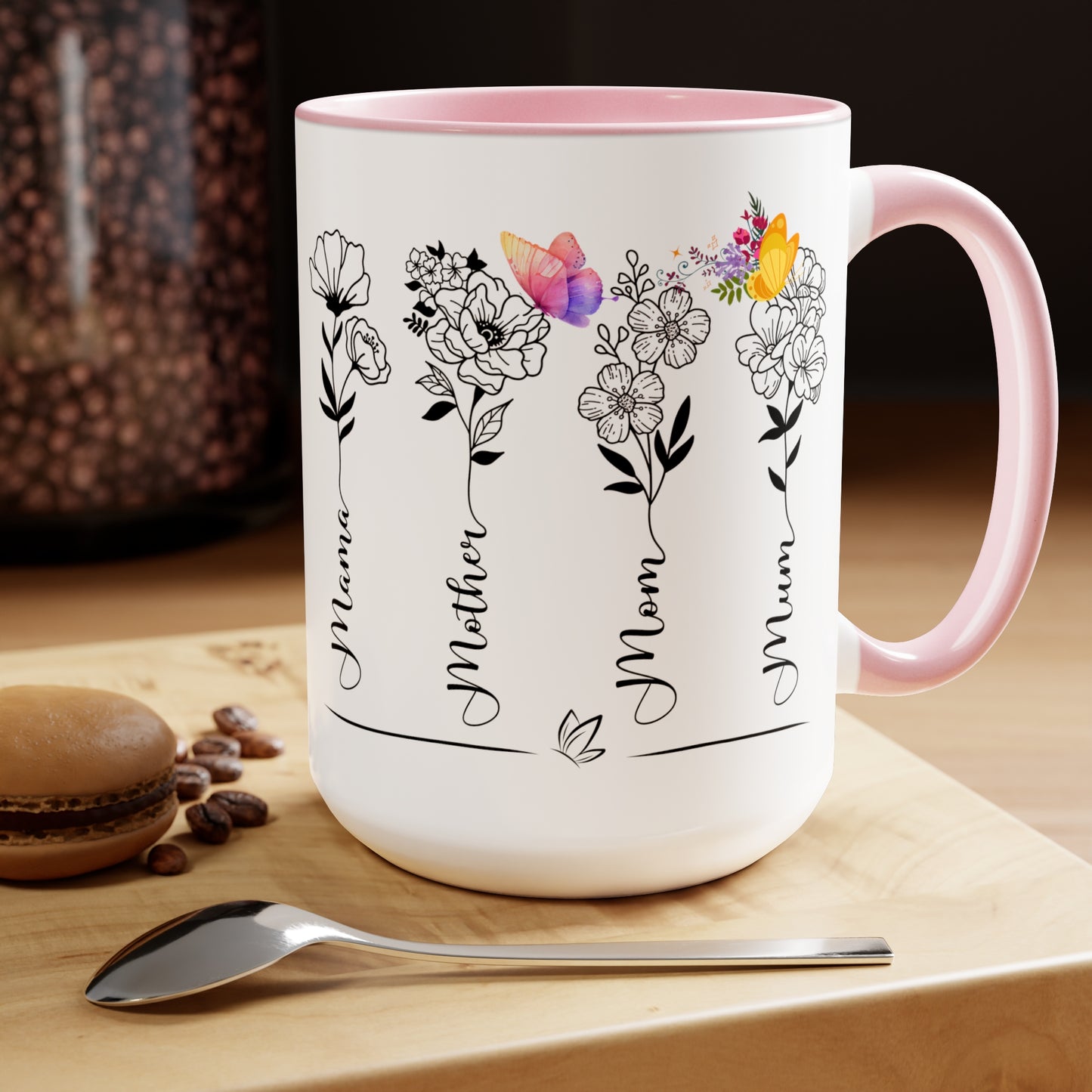 Happy Mother's dayTow-Tone Coffee Mug.15oz, Gift for mom, Mama's Coffee Mug