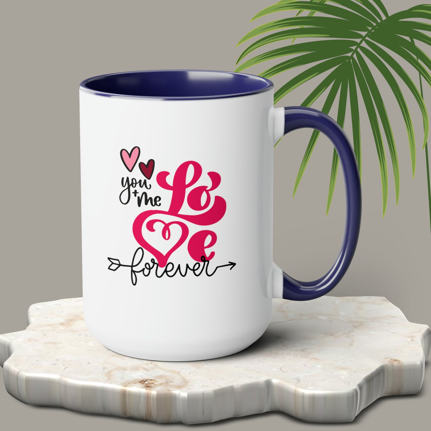 Happy valentines day Two-Tone Coffee Mugs, 15oz