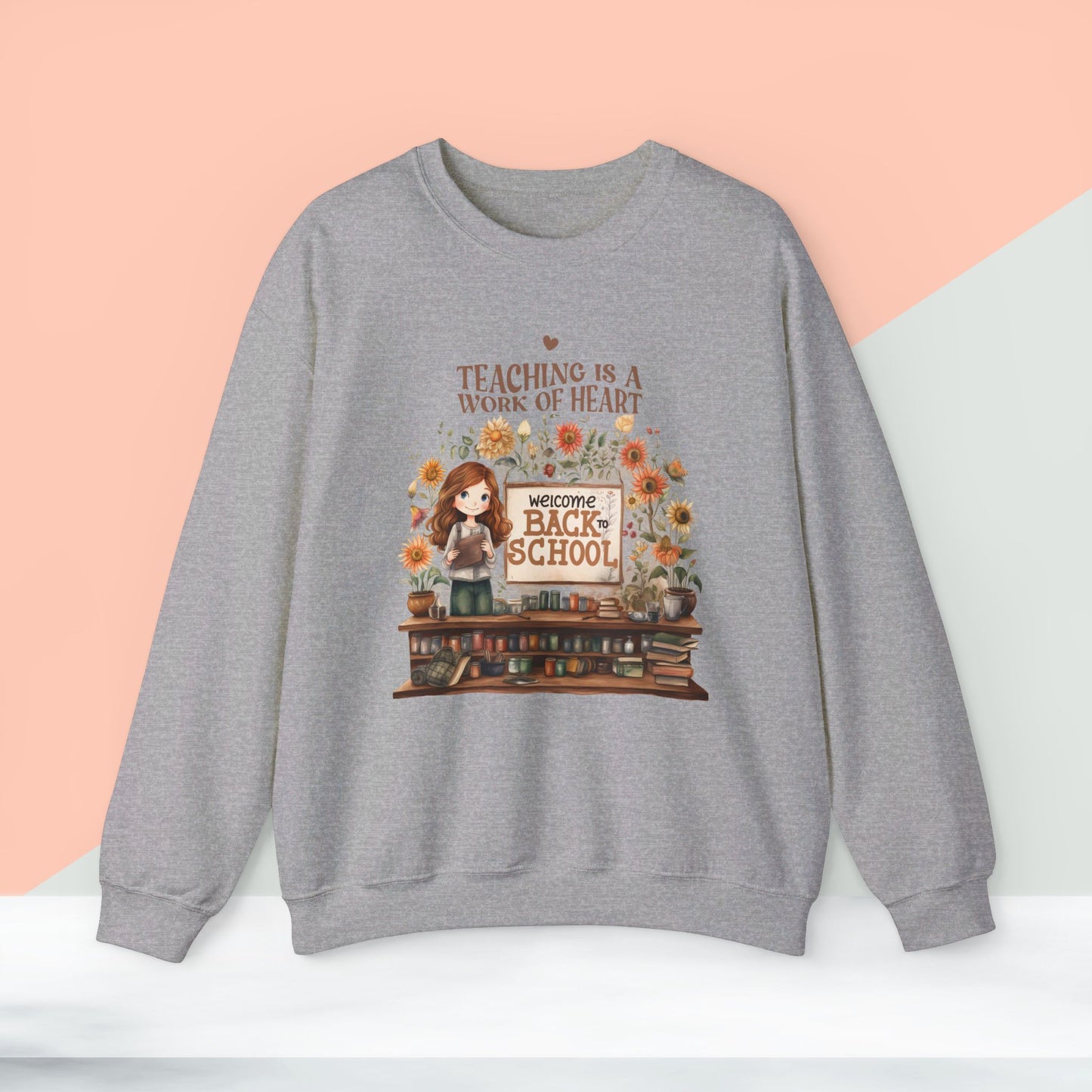 We Love Teachers Sweatshirt, Back To school unisex heavy blend crewneck sweatshirt, Teacher Back To school  Sweatshirt. First Day Vibes Sweatshirt.