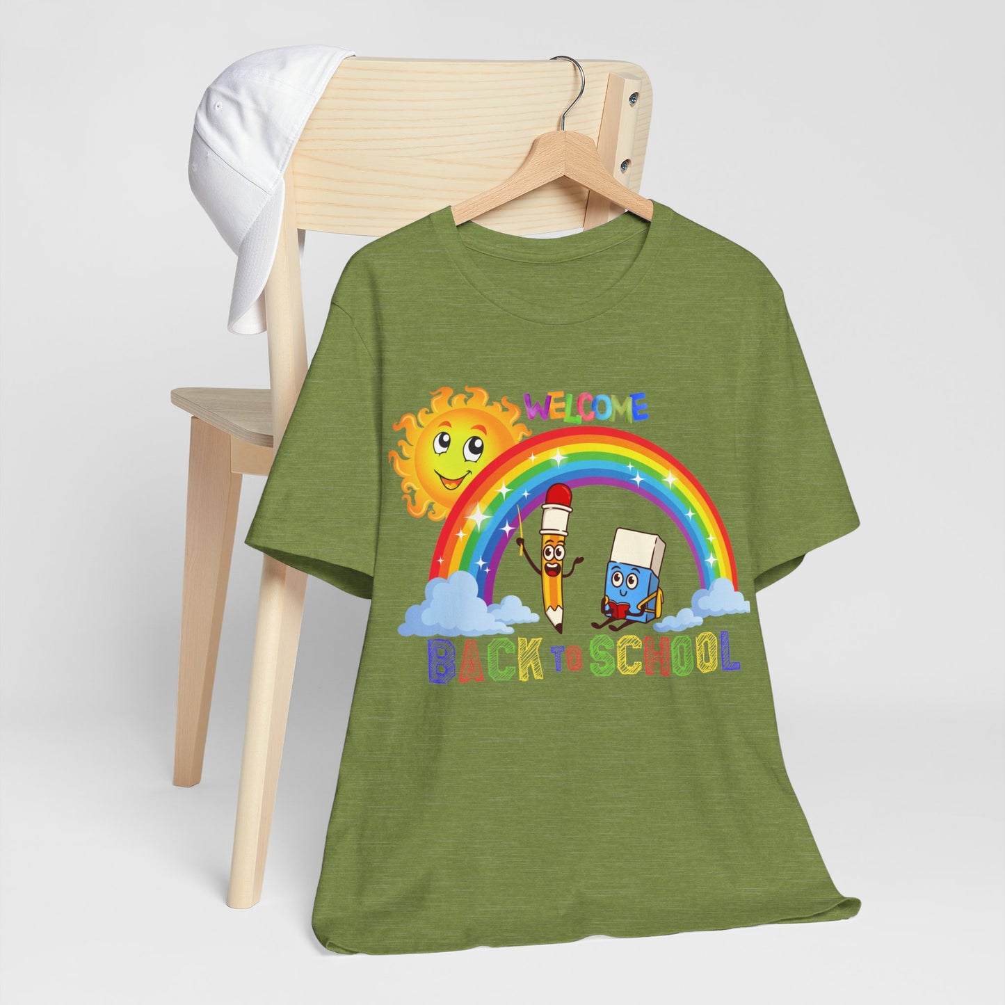 Welcome Back To School T-Shirt, Hello Teacher T-Shirt, Back To School T-Shirt, Teach Love Inspire Teacher Shirt, Teacher Back To school unisex jersey short sleeve.First Day Vibes T-Shirt.