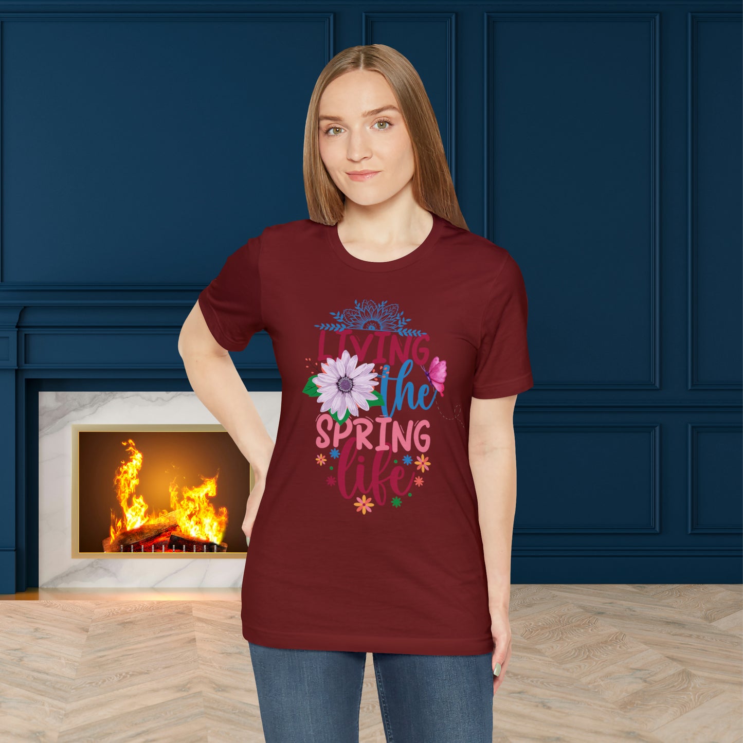 Living The Spring Life Unisex T-shirt, Spring Trendy Shirt.