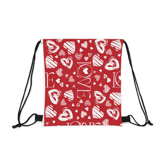 Happy Valentines Day Drawstring Bag