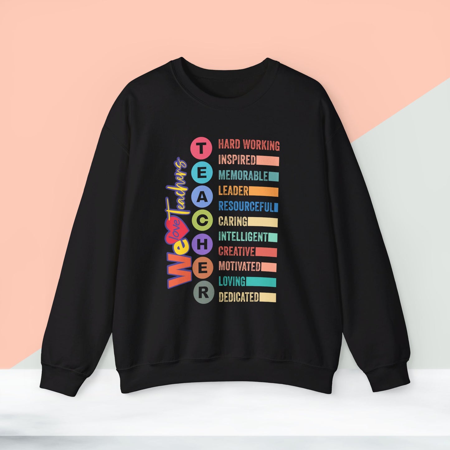 Back To school unisex heavy blend crewneck sweatshirt, We Love Teachers Sweatshirt,Teacher Back To school  Sweatshirt. First Day Vibes Sweatshirt.