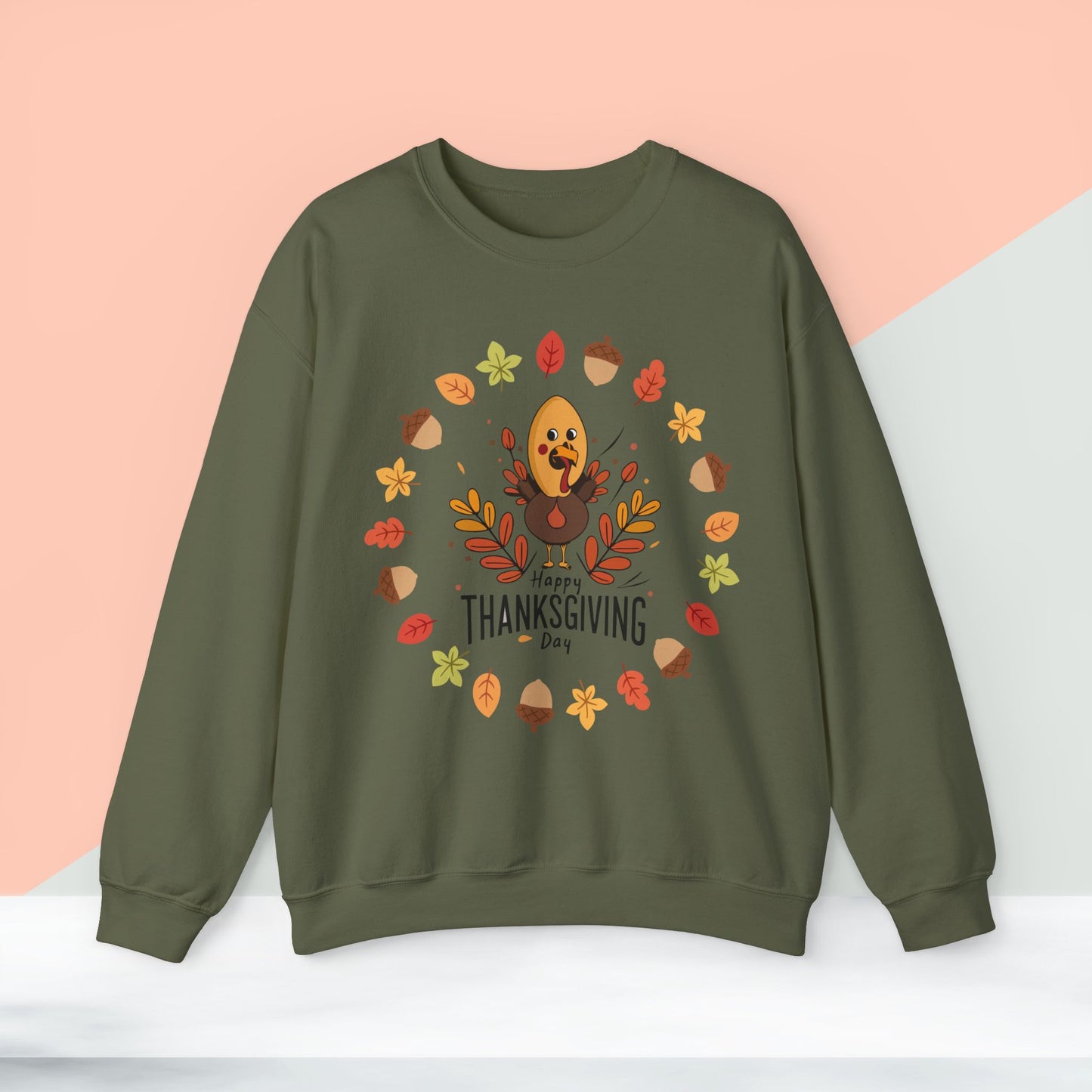 HappyThanksgiving Sweatshirt - Unisex Heavy Blend, Happy Thanksgiving2024 Sweatshirt, Thanksgiving Gift, Festive Sweatshirt.