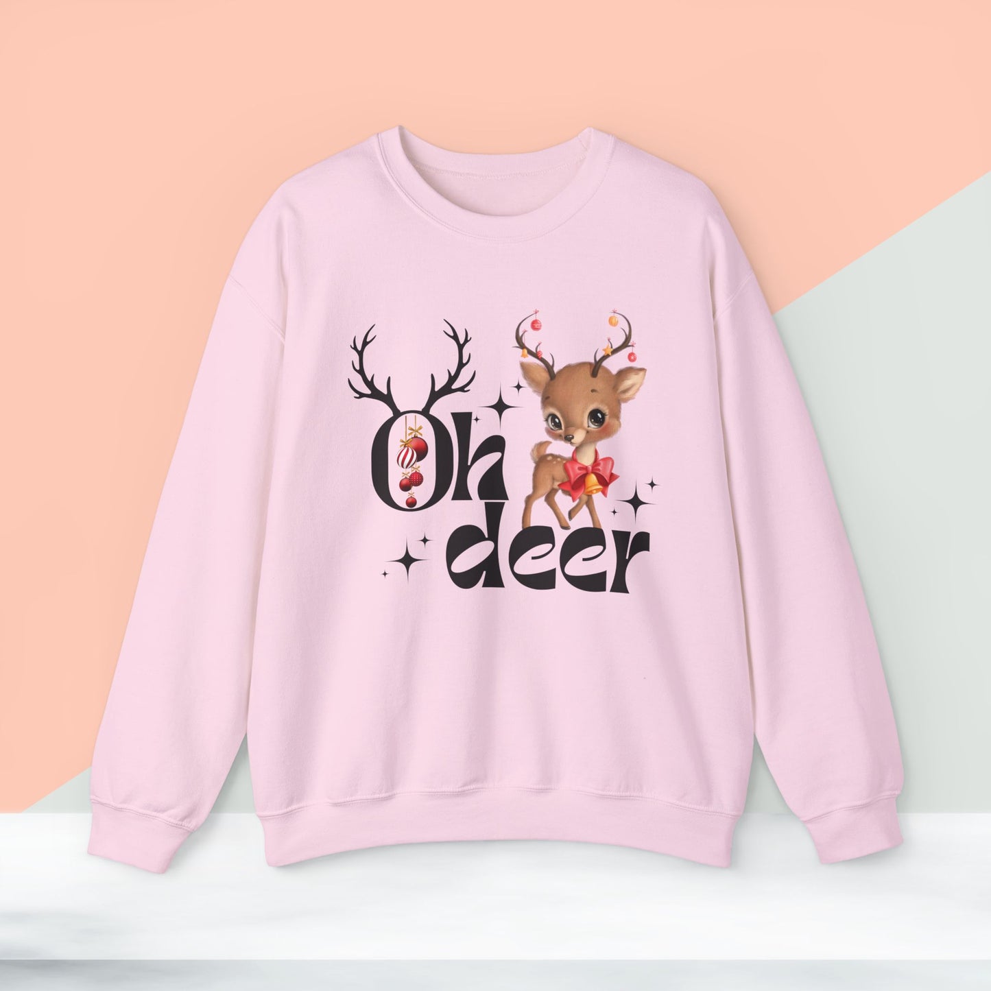 Oh Deer Sweatshirt - Unisex Heavy Blend, Merry Christmas, Festive, Christmas Gift, Crewneck, merry Christmas Sweatshirt, Christmas Sweatshirt  Christmas Gift, Festive Sweatshirt.