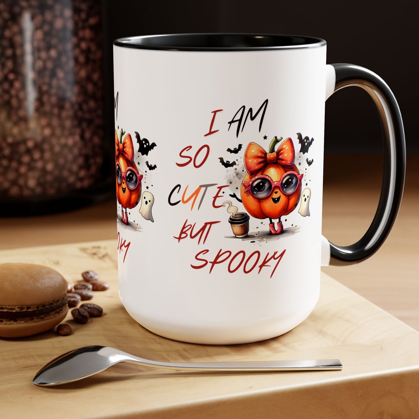 I Am So Cute But Spooky Halloween Coffee Mug,  Let's Go Halloween Coffee Mug, Trick or Treat Halloween Coffee Mug, Cute Skeleton Coffee Mug, Spooky Season Halloween Coffee Mug.